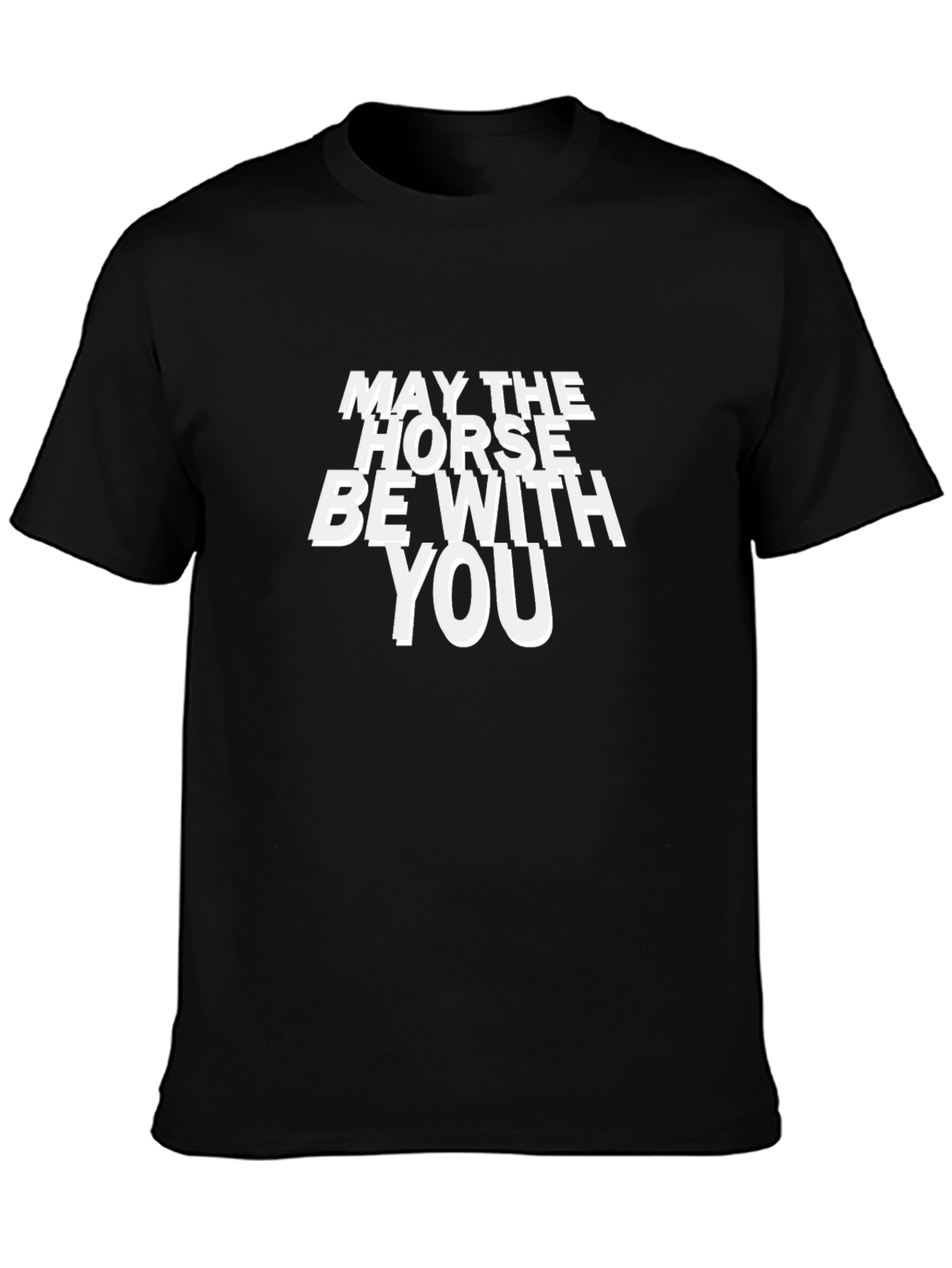 Black May the Horse Be With You Black T-Shirt view 3