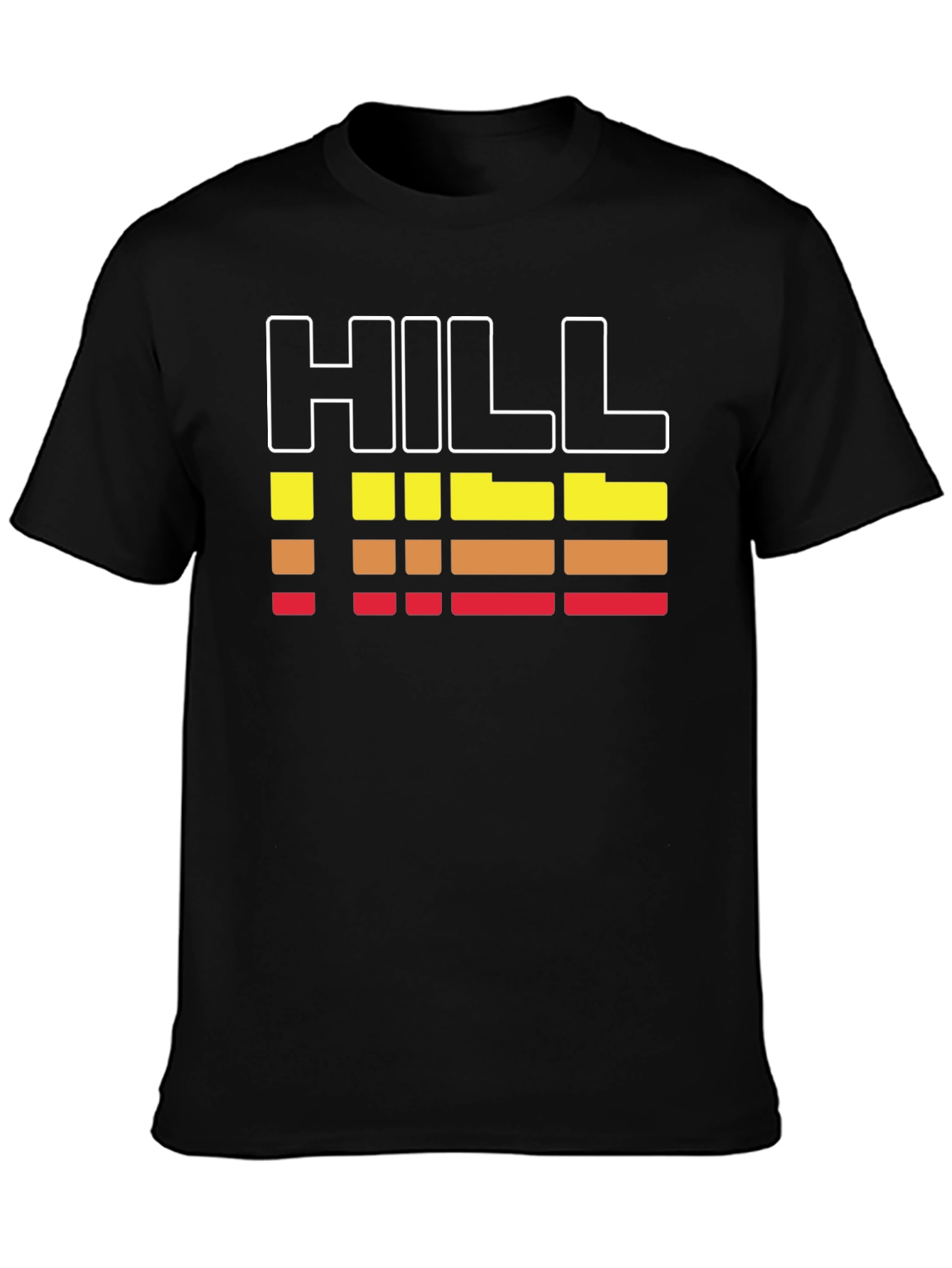 Black Retro HILL Graphic Tee - Cool Stripes view 3