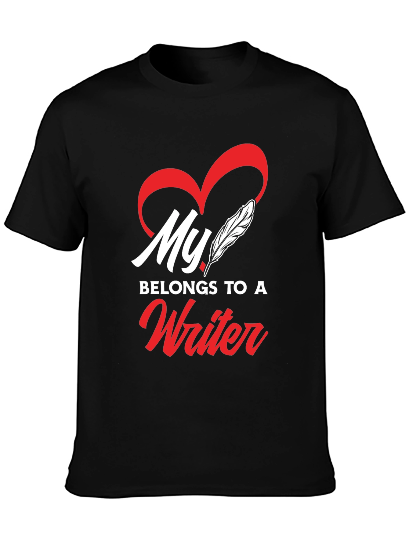 Black My Heart Belongs to a Writer - Graphic Tee view 3
