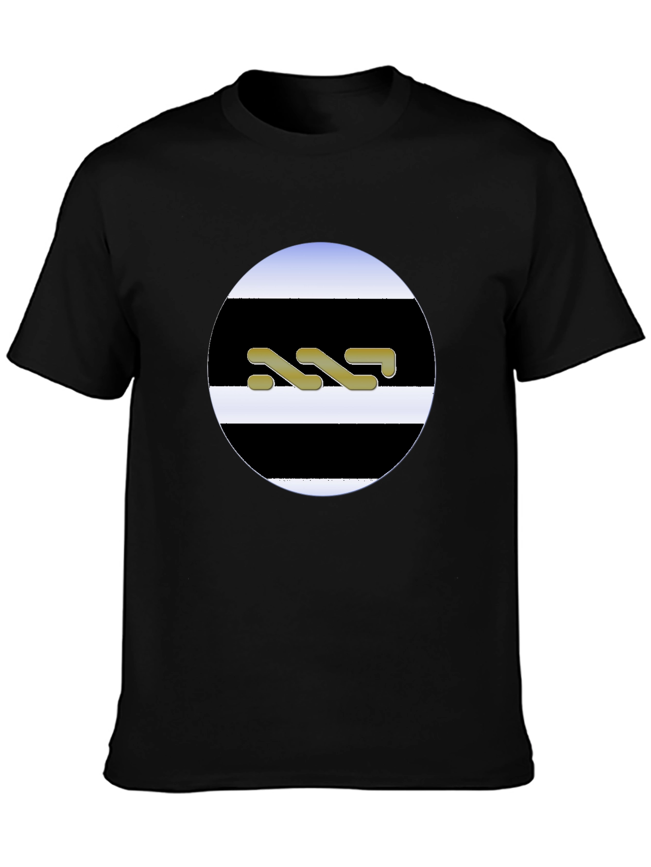 Black Stylish Black Graphic Tee view 3