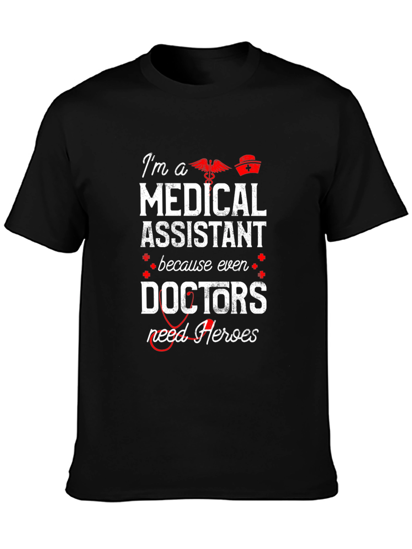 Black Medical Assistant Hero T-Shirt view 3