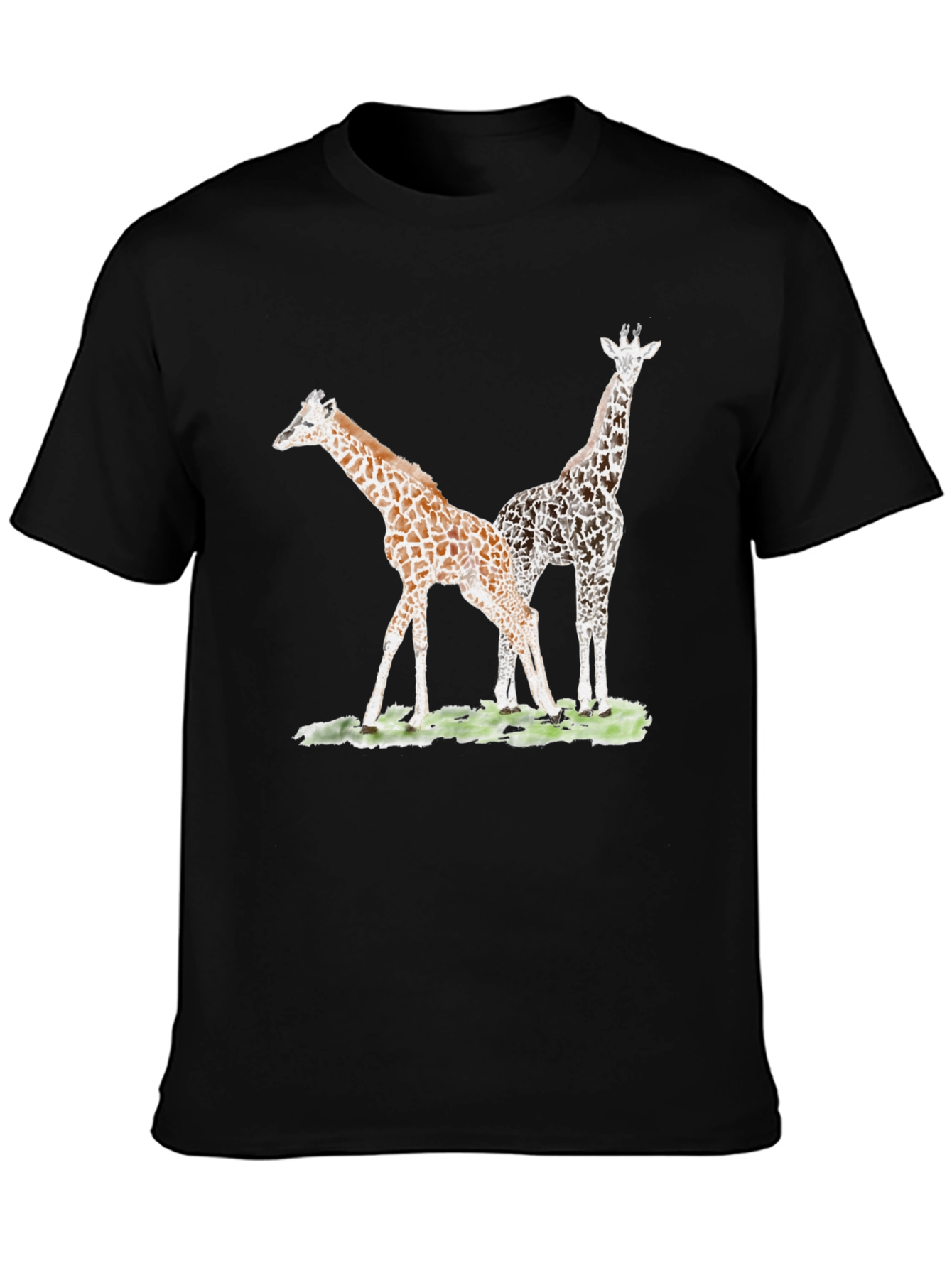 Black Giraffe Graphic Tee - Unique Animal Print T-Shirt view 3