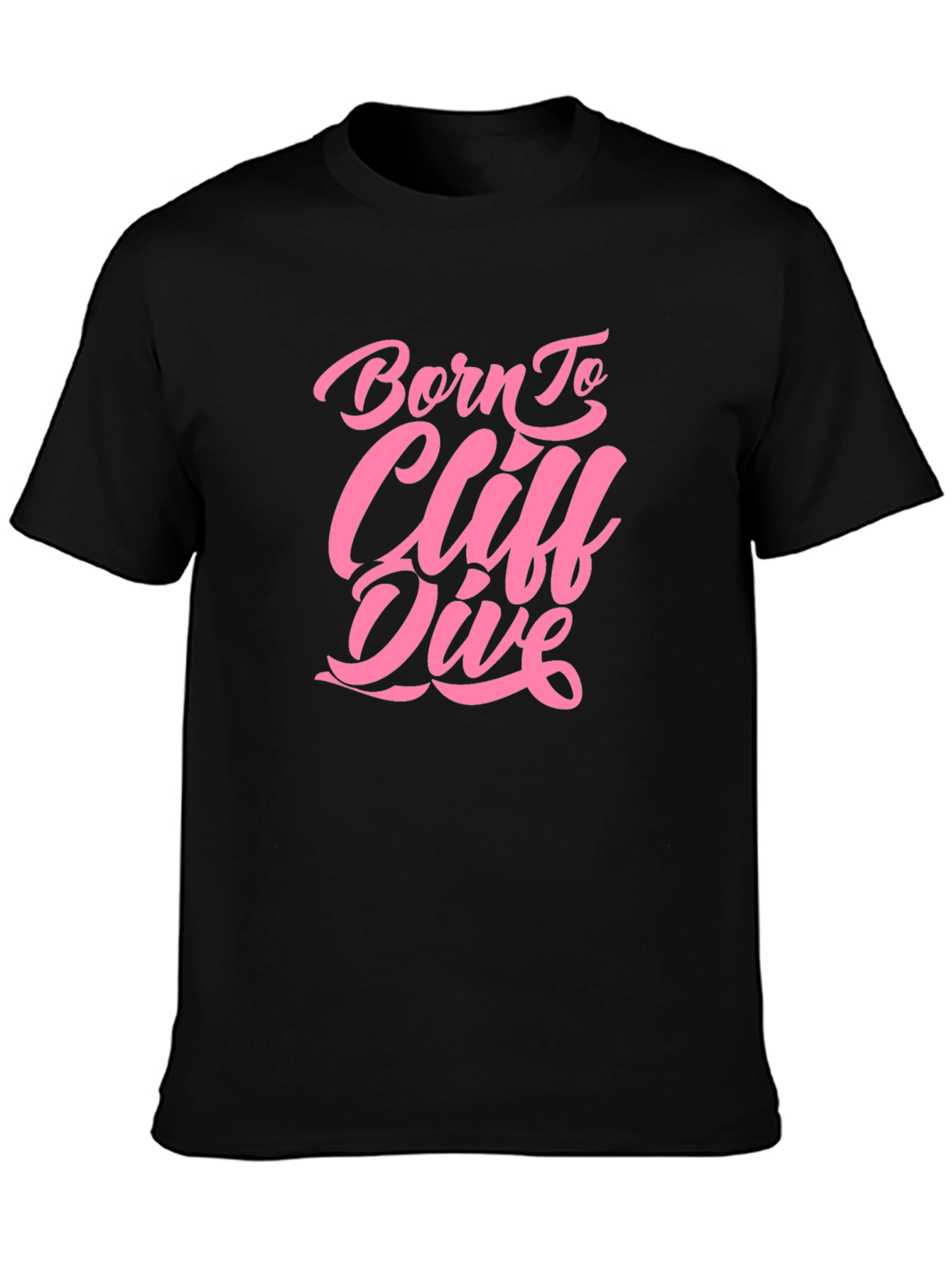 Black Born To Cliff Dive T-Shirt view 3