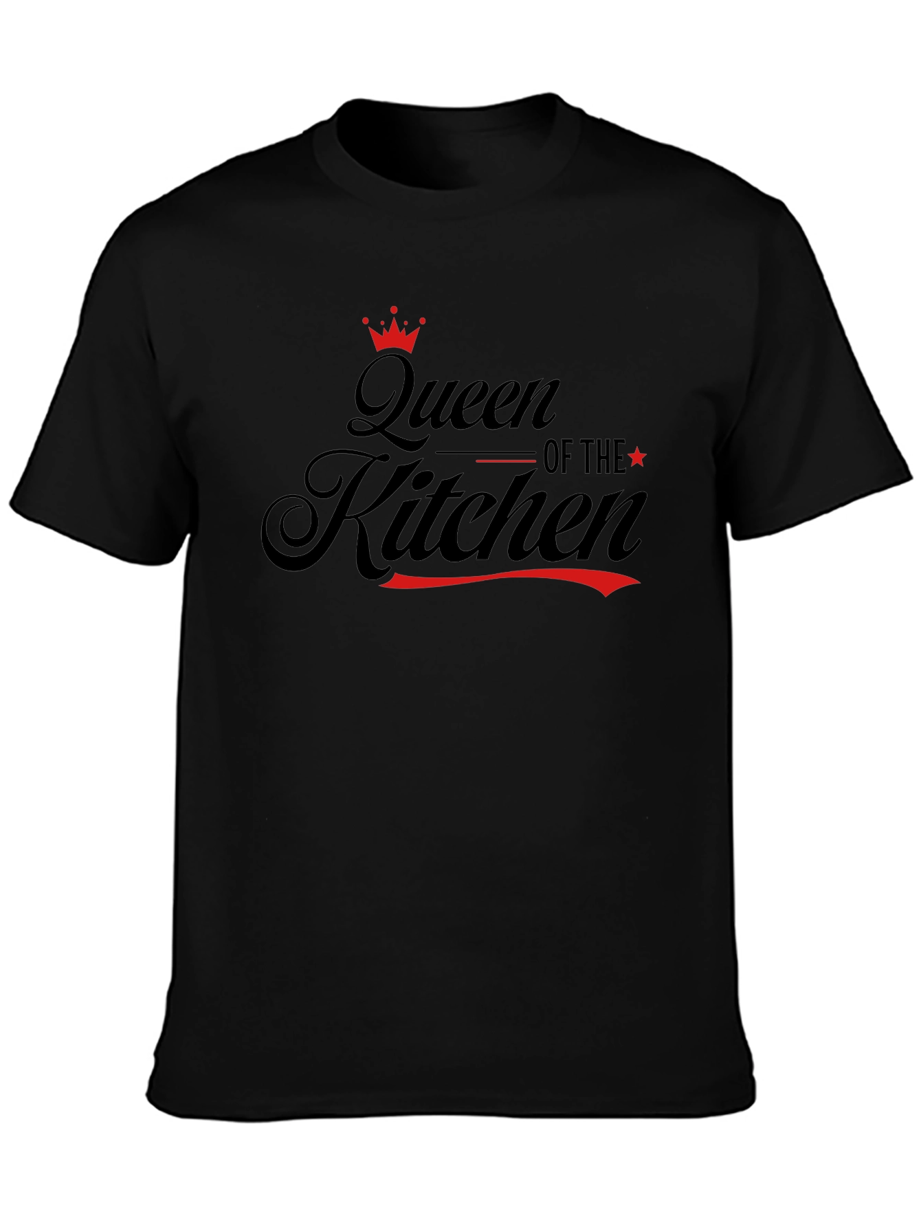 Black Queen of the Kitchen Black T-Shirt view 3