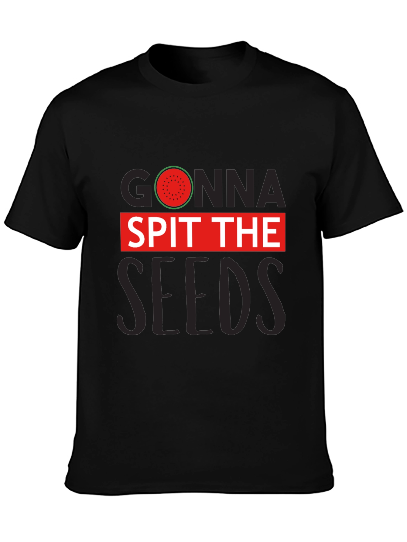 Black Gonna Spit The Seeds Watermelon T-Shirt view 3