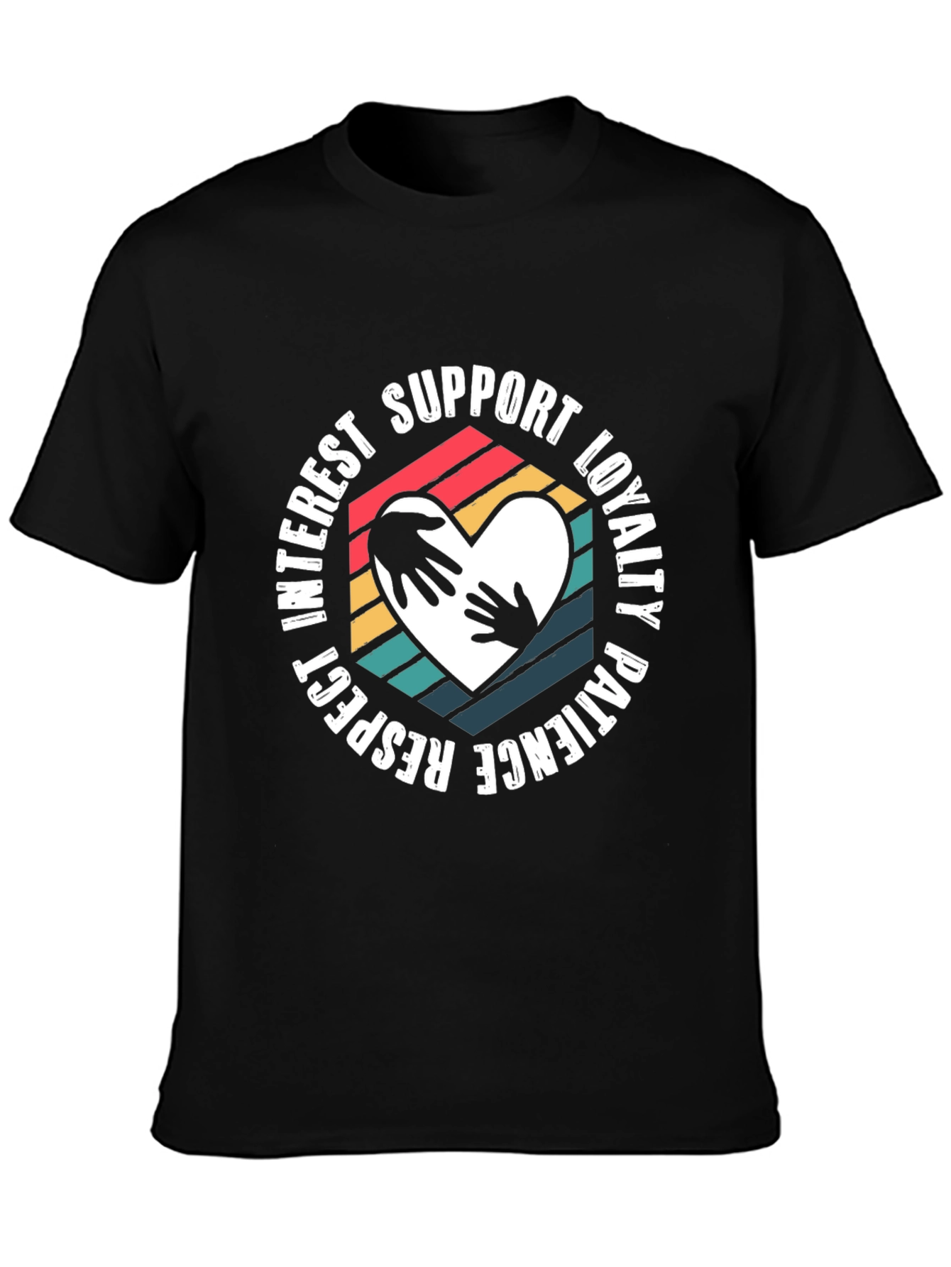 Black Interest Support Loyalty Graphic Tee view 3