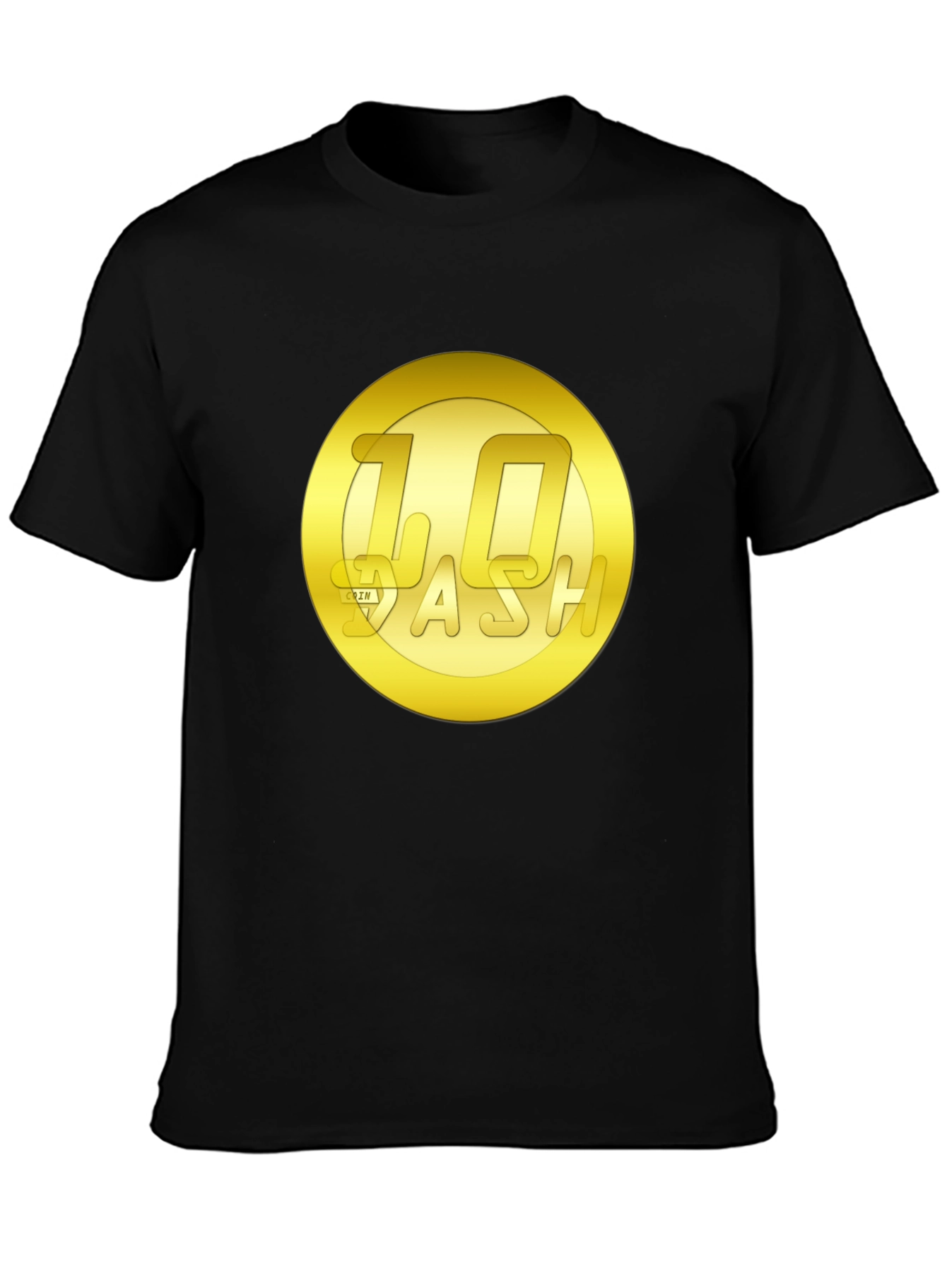 Black 10 Dash Coin T-Shirt - Crypto Currency Tee view 3