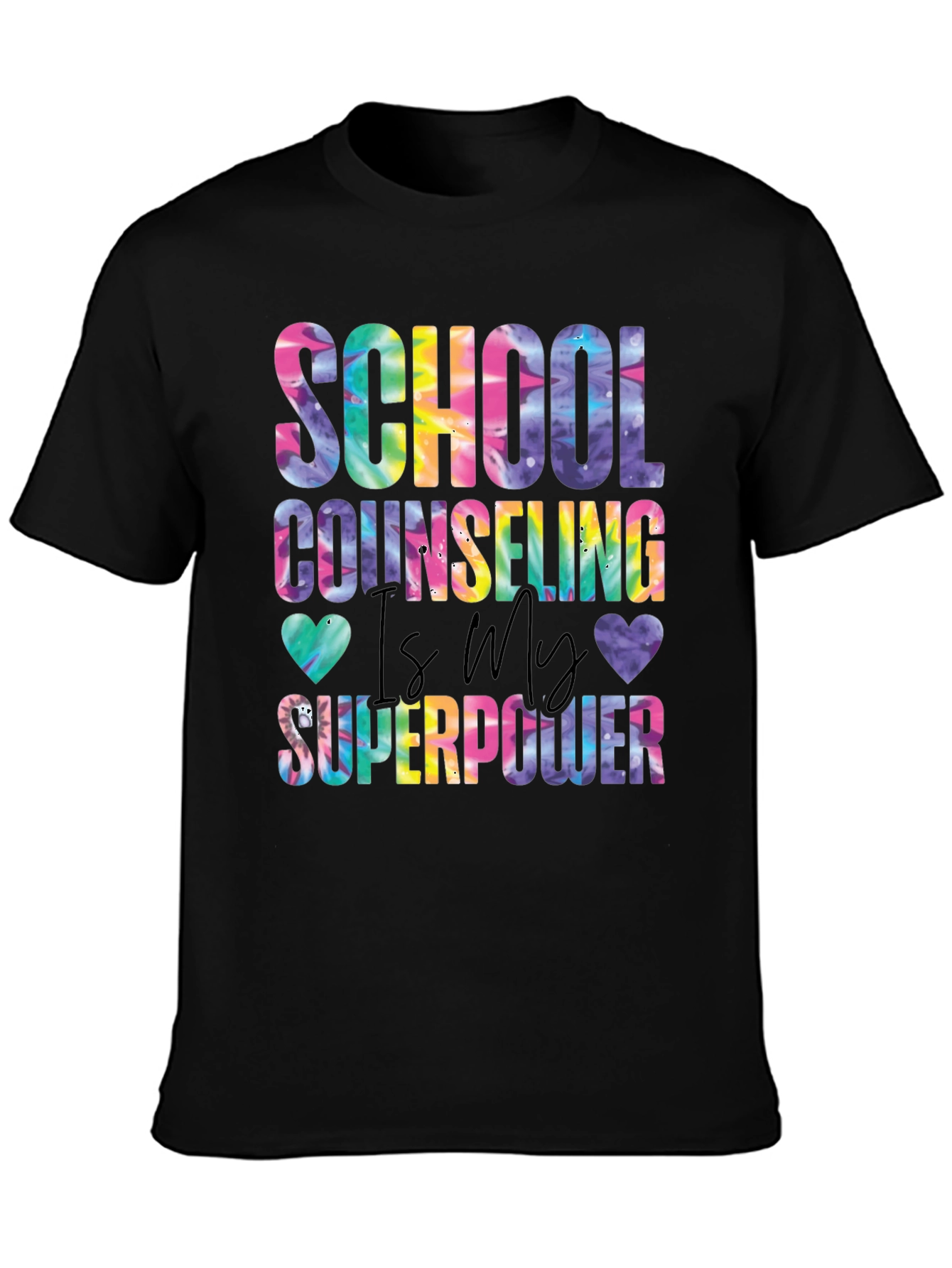 School Counseling Tie-Dye Graphic Tee - 3