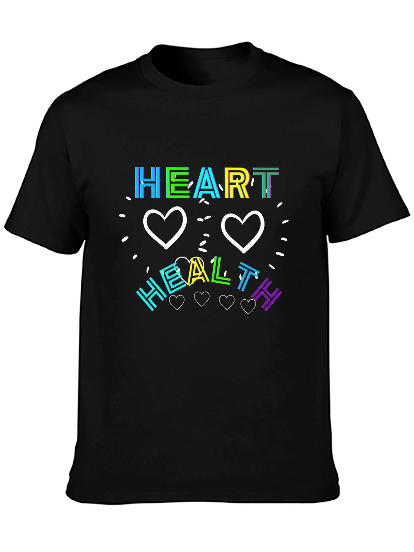 Black Heart Health Graphic Tee view 3