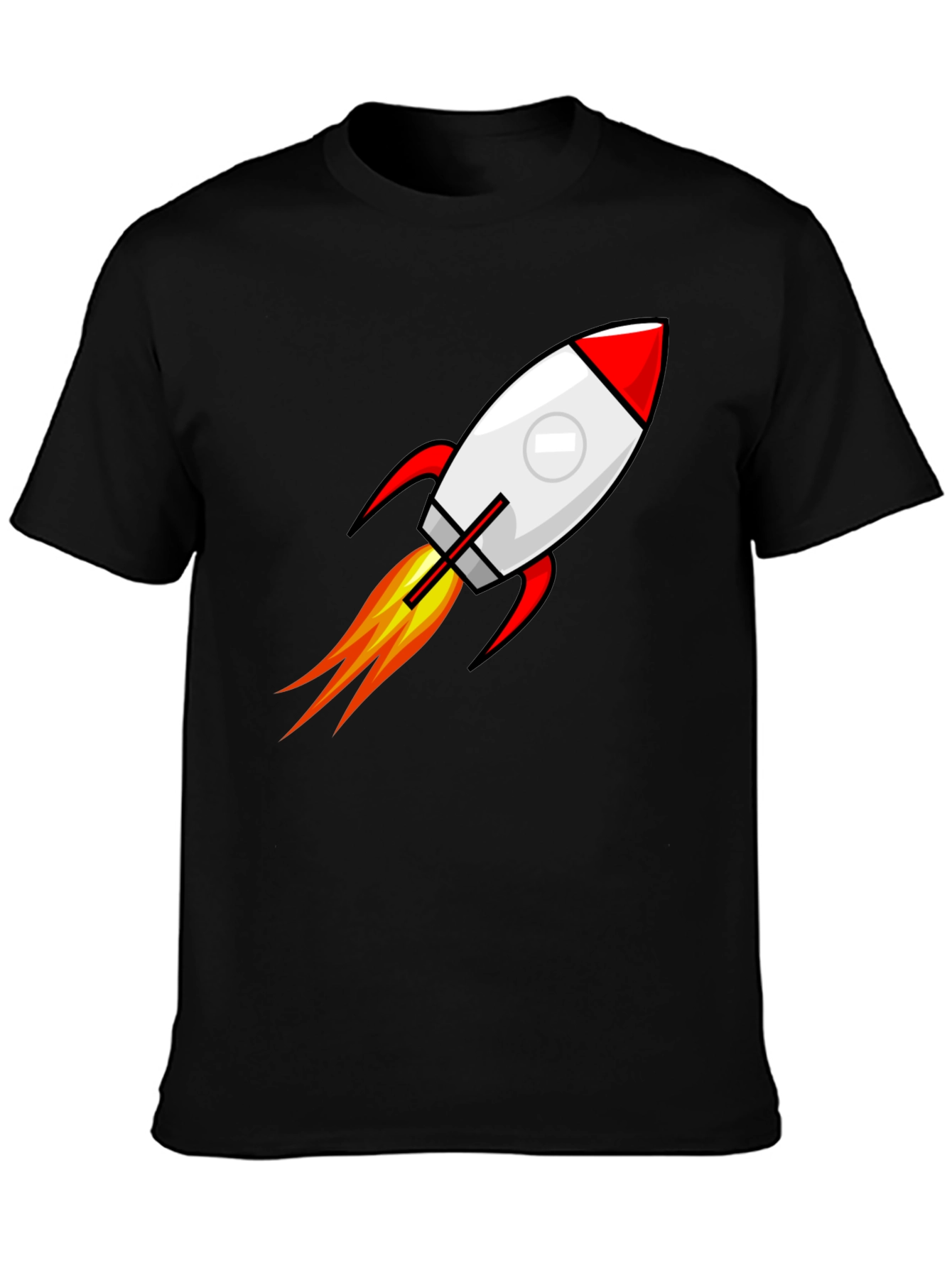 Black Rocket Launch T-Shirt - Blast Off in Style! view 3