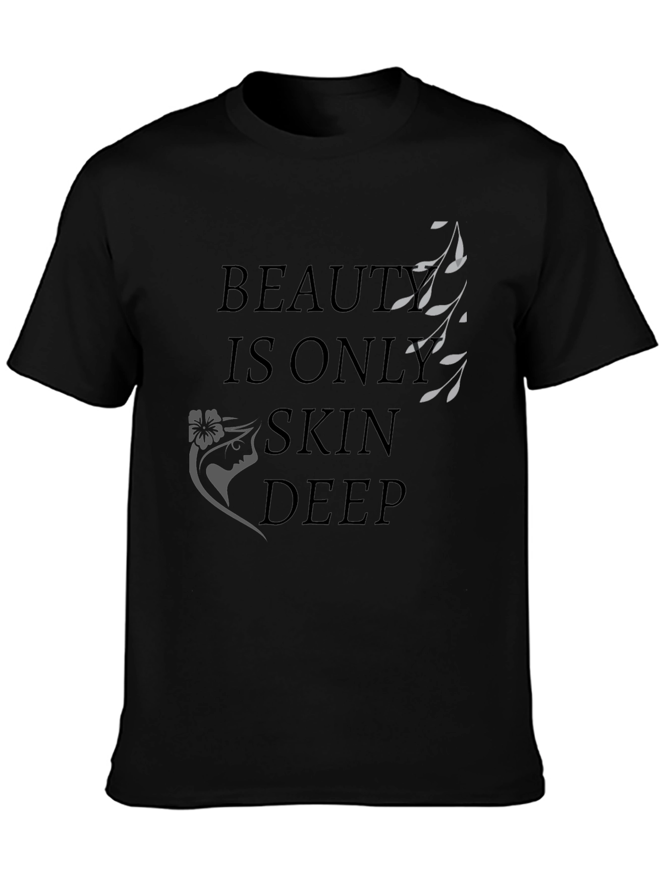 Black Beauty is Only Skin Deep Graphic T-Shirt - Black view 3