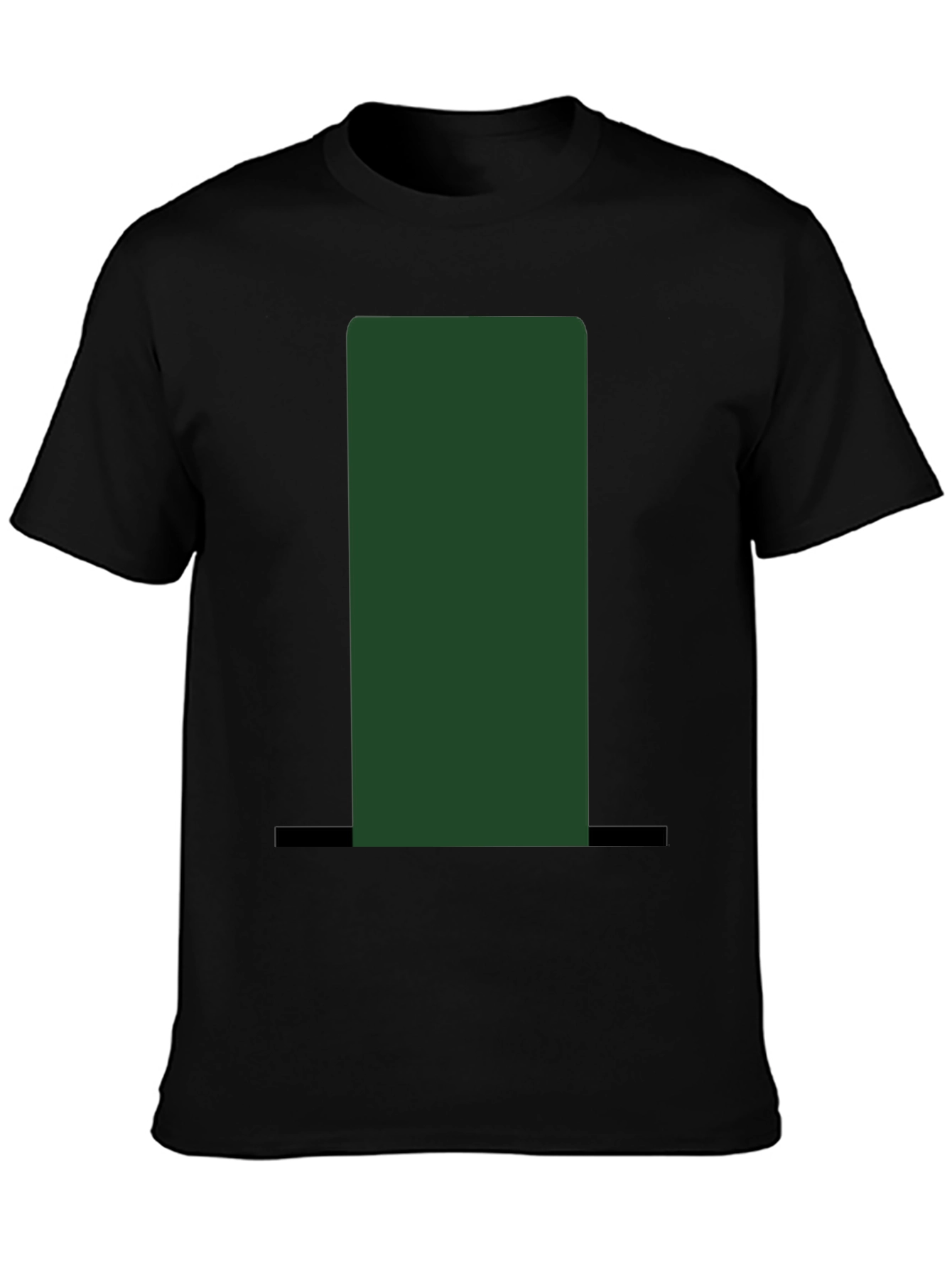 Black Green Top Hat Graphic Tee - Unisex view 3