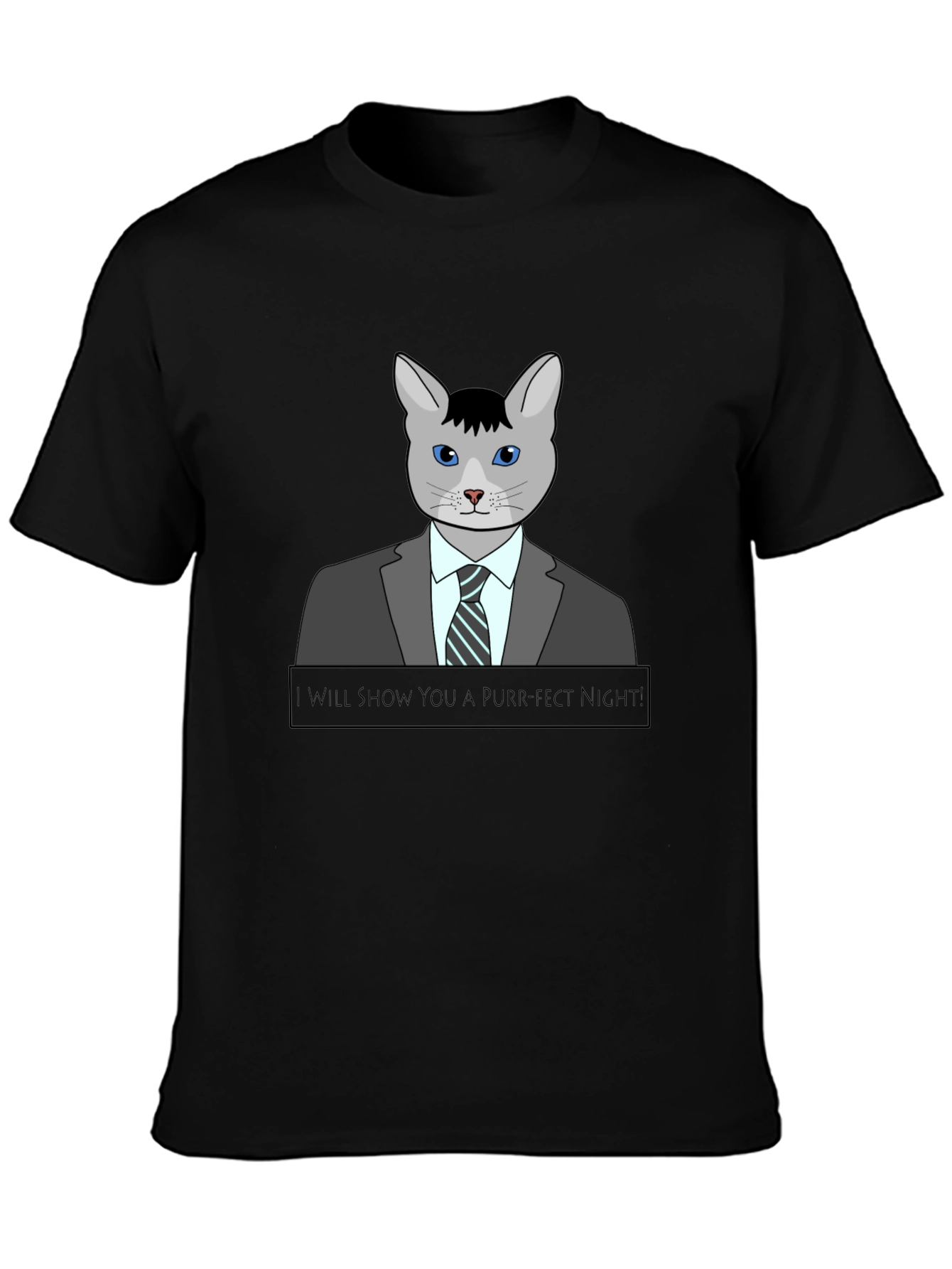 Black Purr-Fect Night T-Shirt view 3