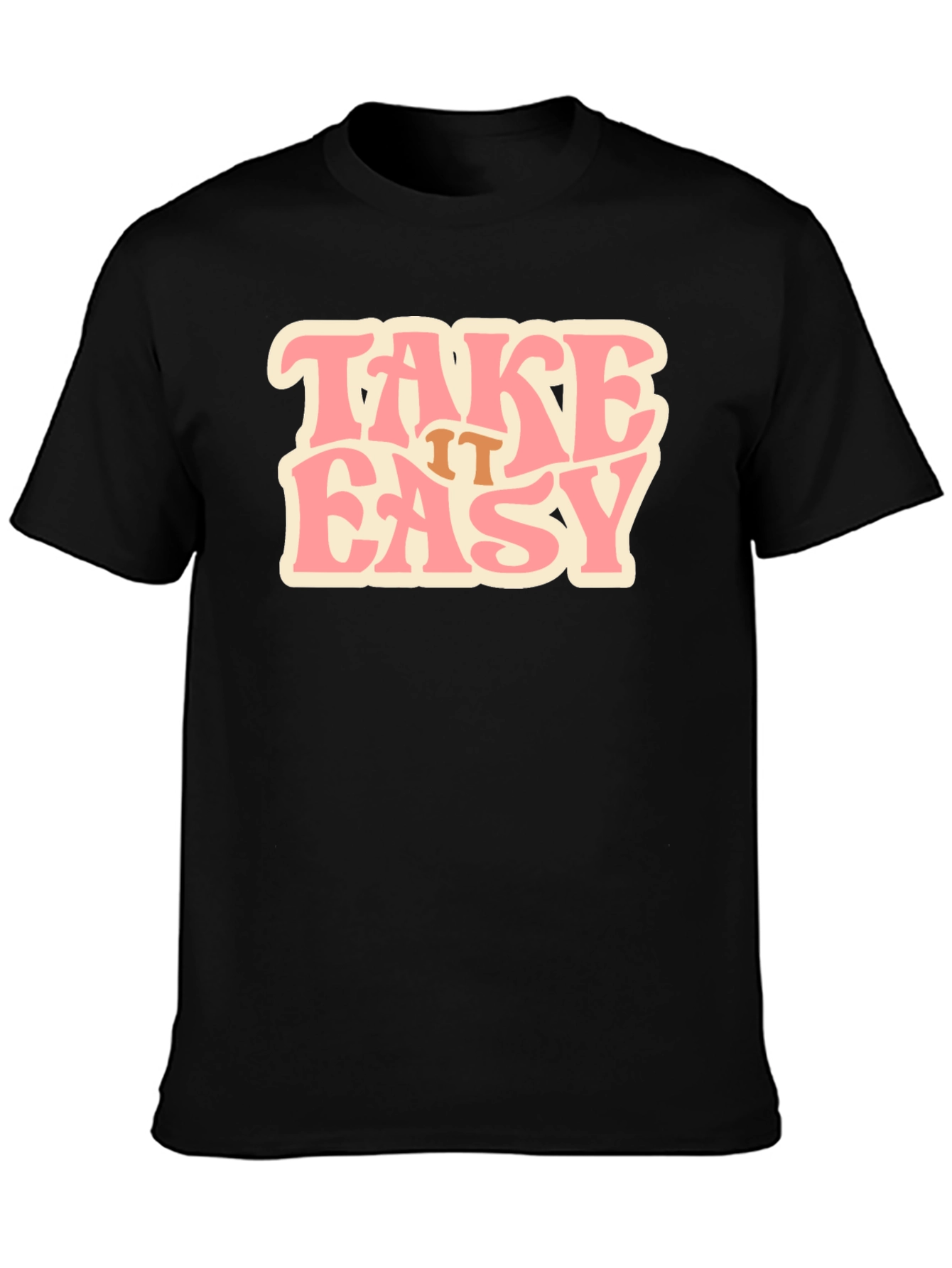 Black Take it Easy Black T-Shirt view 3