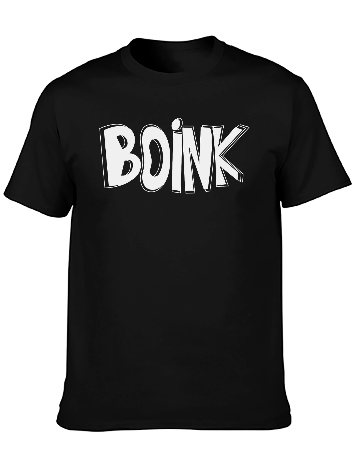 Black Boink Graphic Tee - Black Cotton Blend T-Shirt view 3