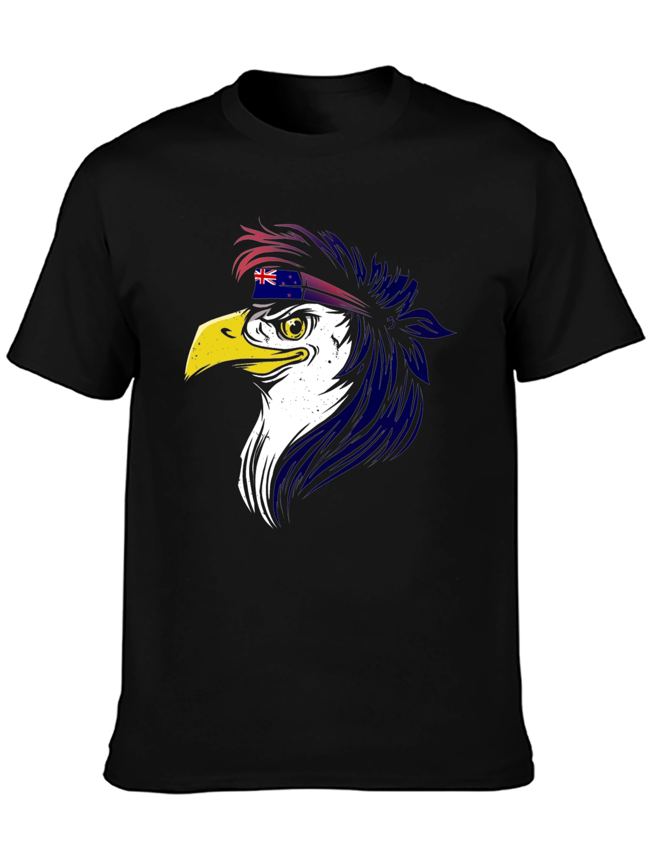Eagle with New Zealand Flag Headband T-Shirt - 3
