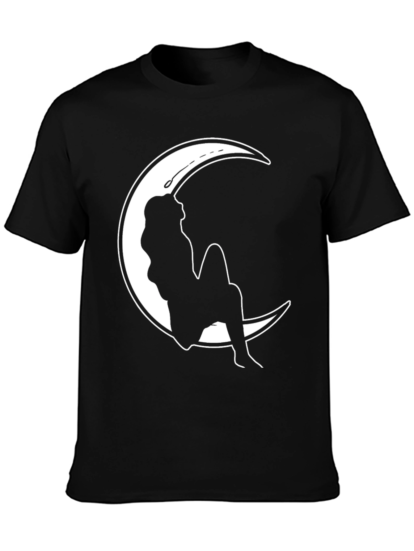 Black Moon Silhouette Graphic T-Shirt - Stylish & Unique view 3