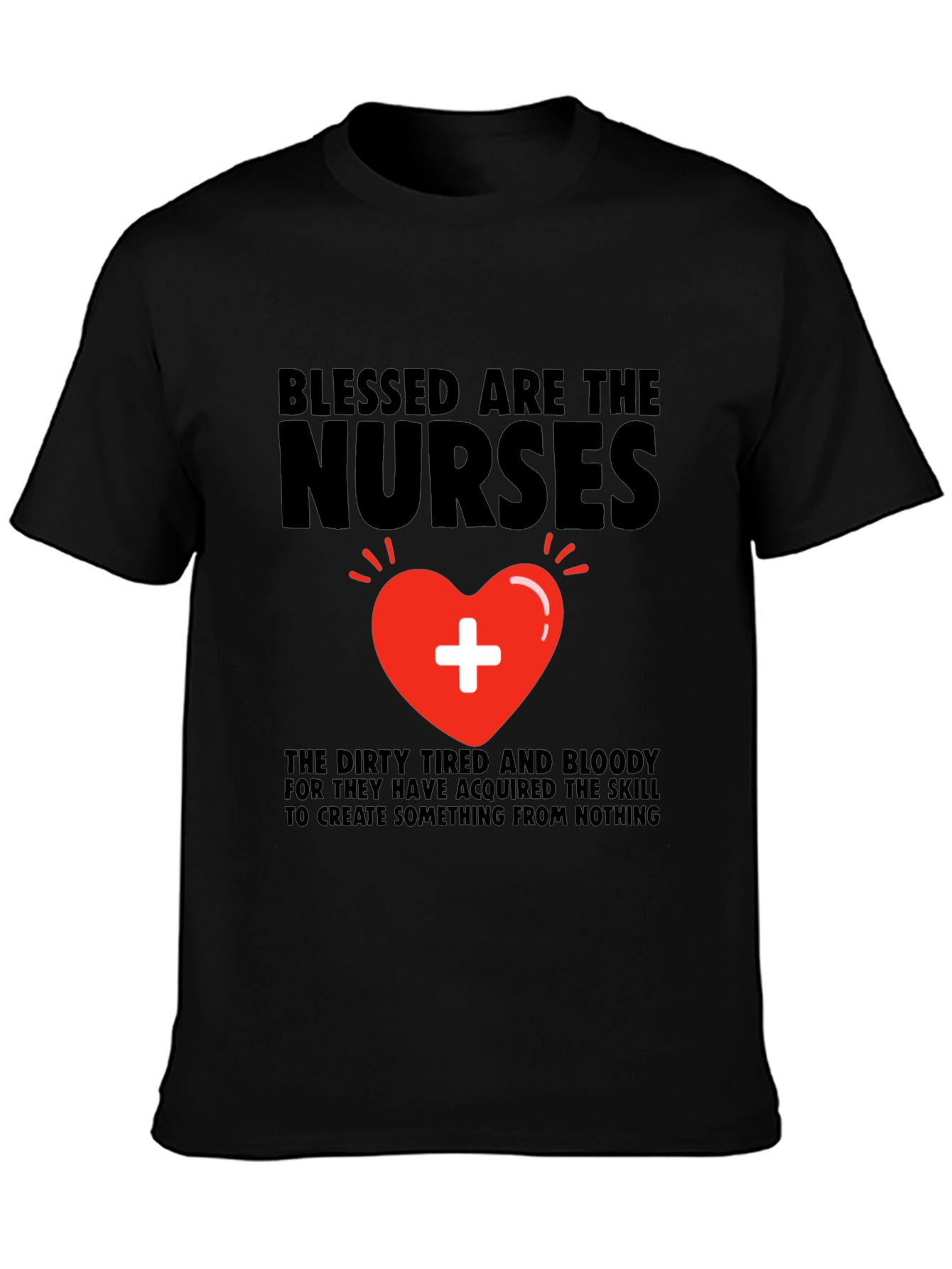 Black Blessed Nurses Graphic T-Shirt view 3