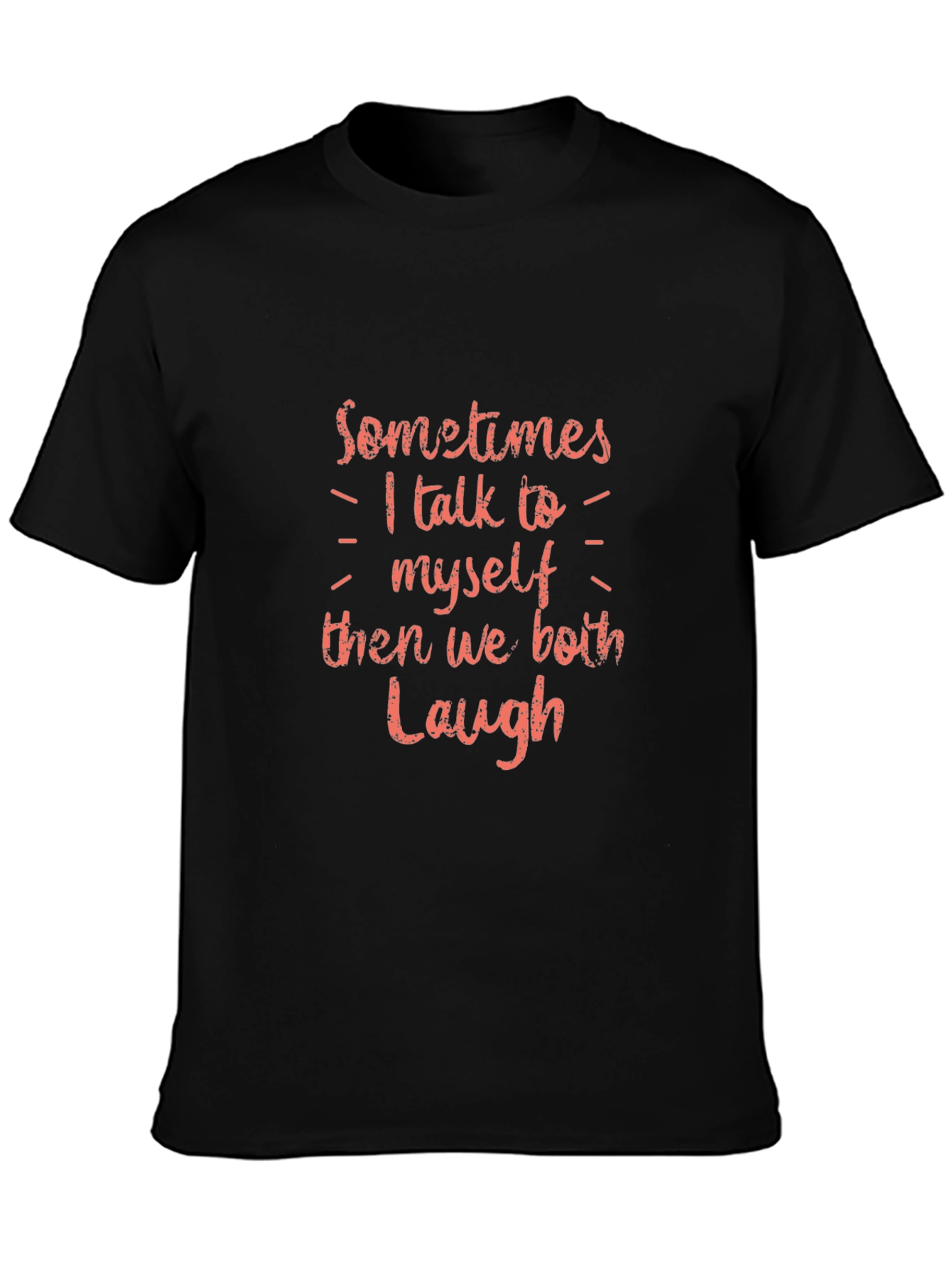 Black Funny "I Talk to Myself" Graphic Tee view 3