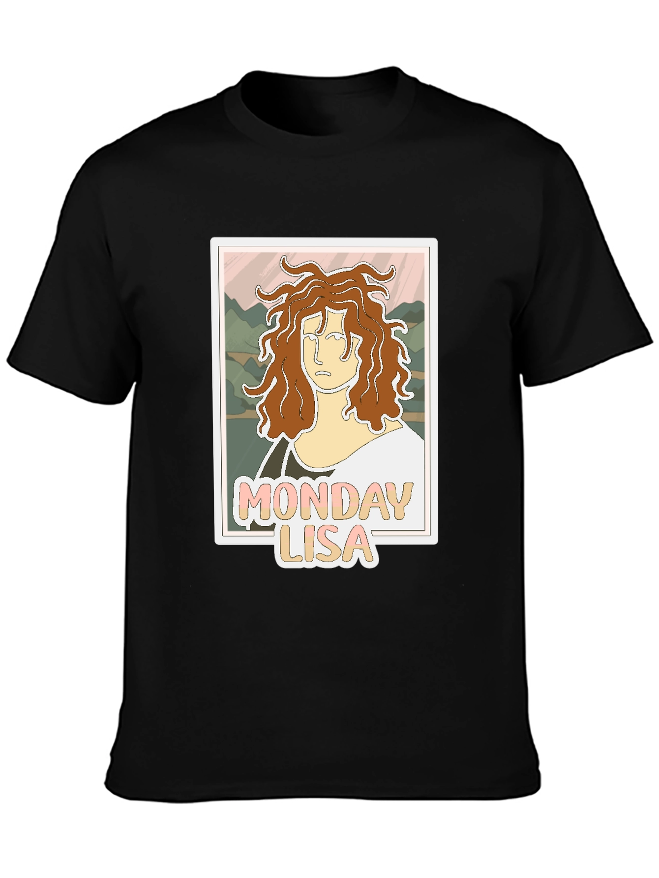 Black Monday Lisa Graphic Tee - Unique Art T-Shirt view 3