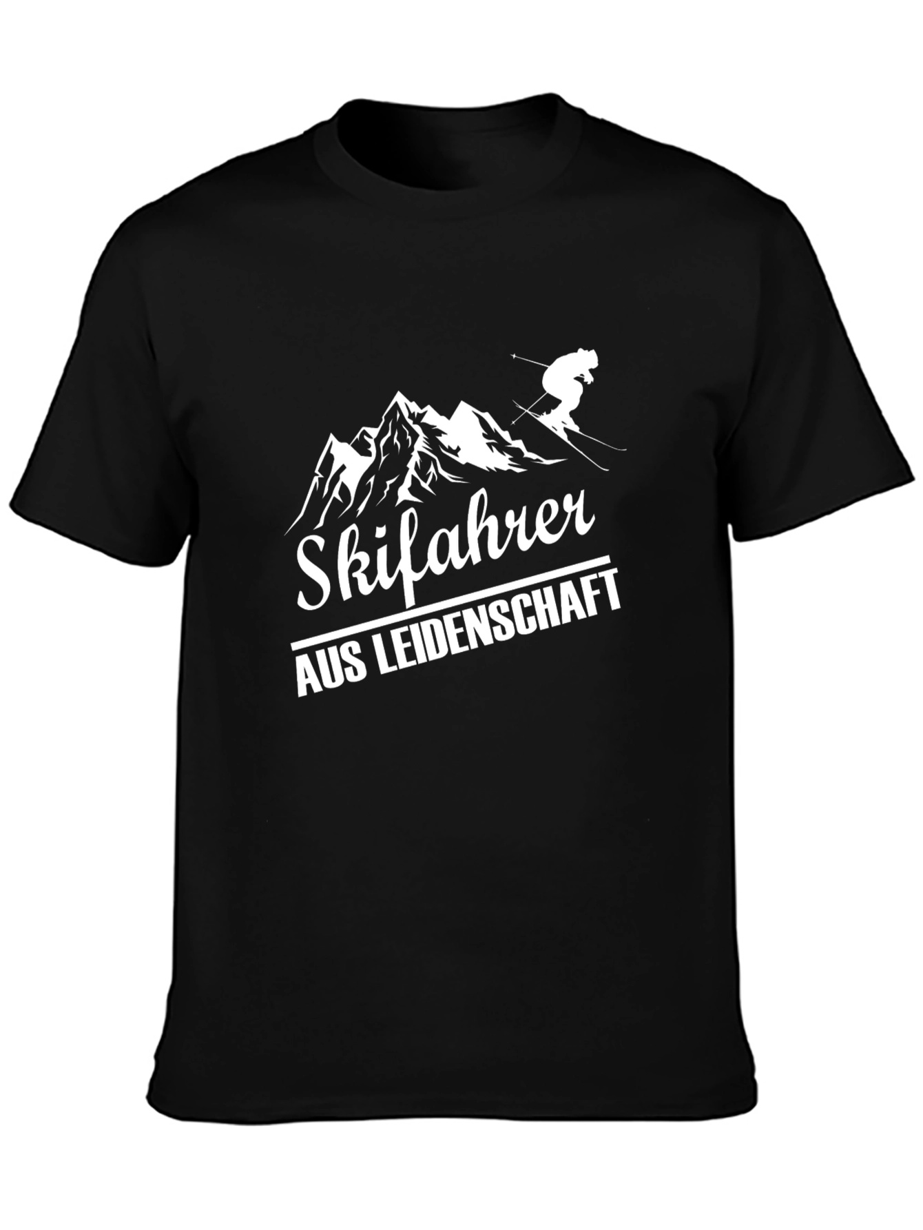Black Skiing Passion T-Shirt view 3