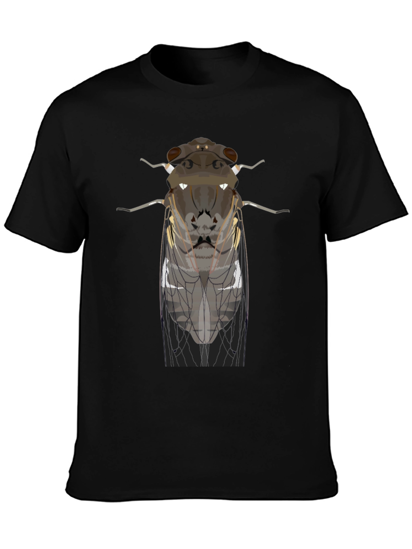 Black Cicada Graphic Tee - Entomologist Apparel view 3