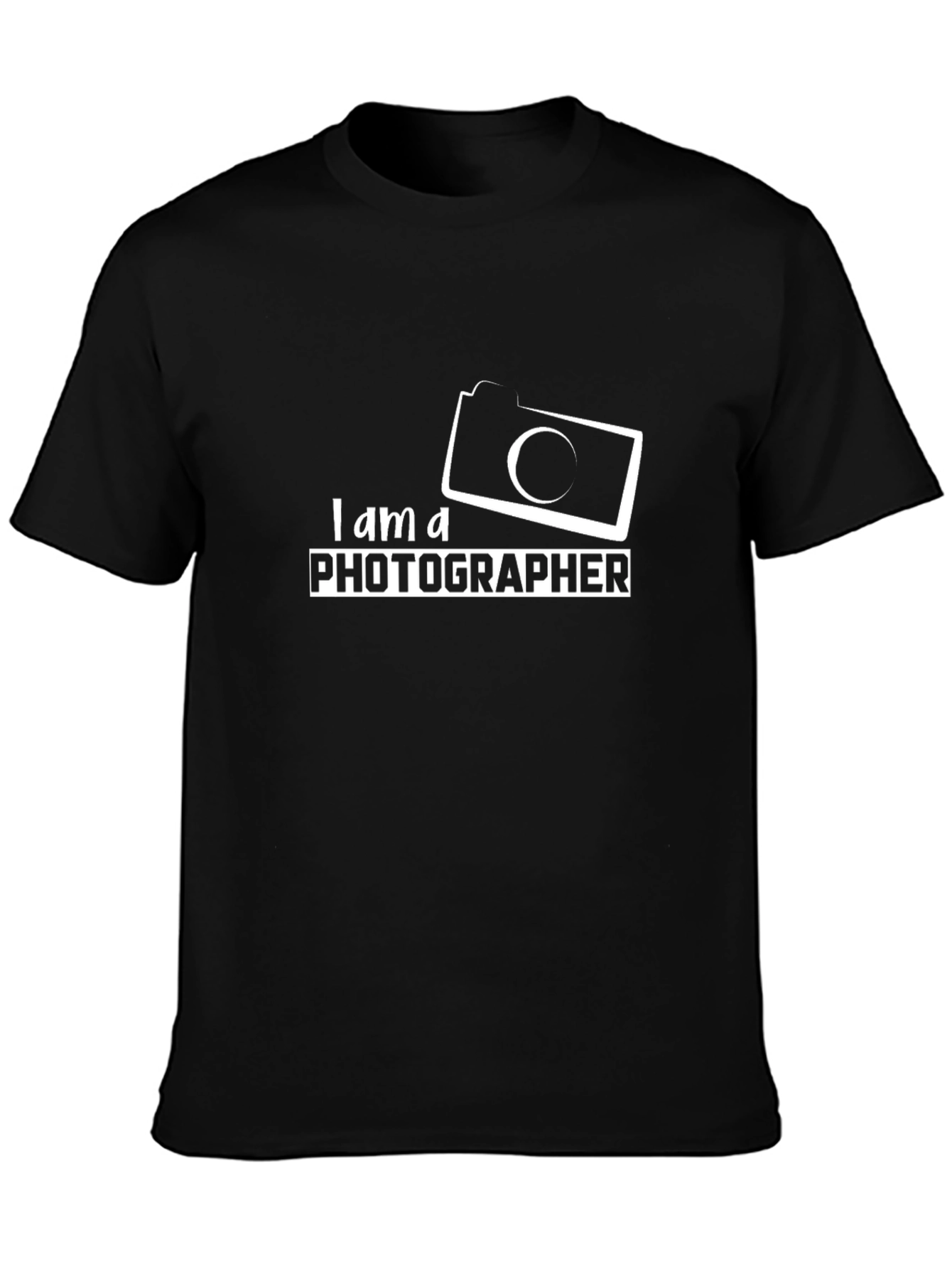 Black I am a Photographer Black Graphic T-Shirt view 3
