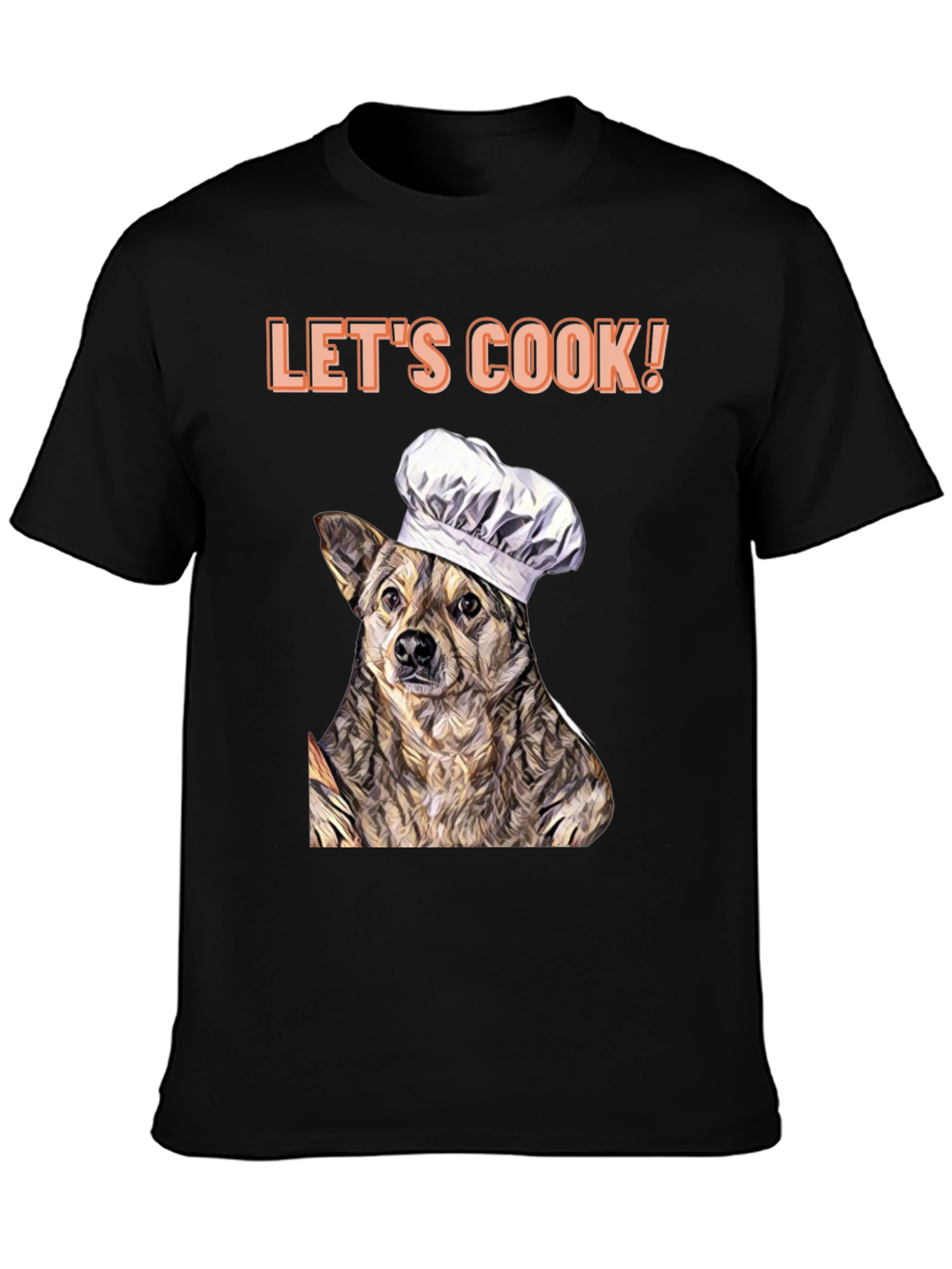 Black Dog Chef T-Shirt - Let's Cook! view 3