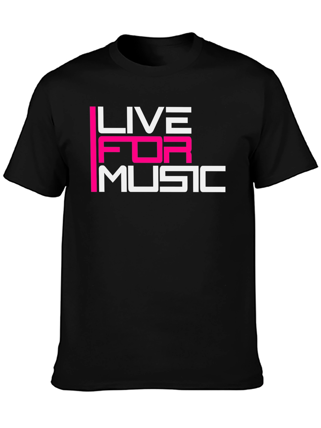 Black Live For Music Graphic Tee - Black view 3
