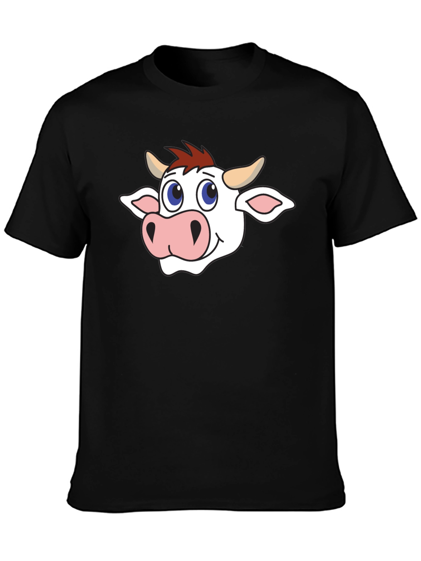 Black Cow Graphic Black T-Shirt view 3