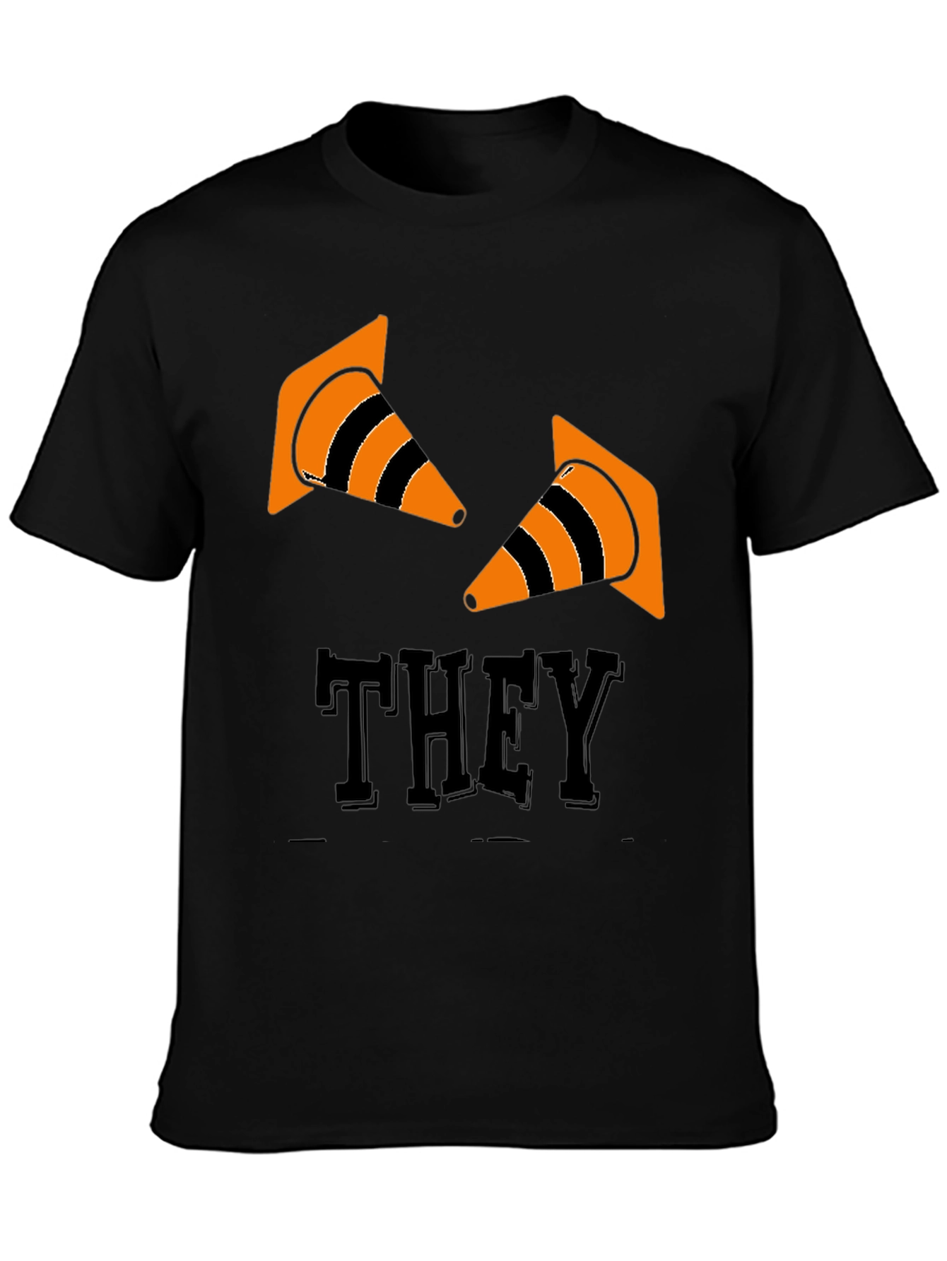 Black They Cones T-Shirt - Black Graphic Tee view 3