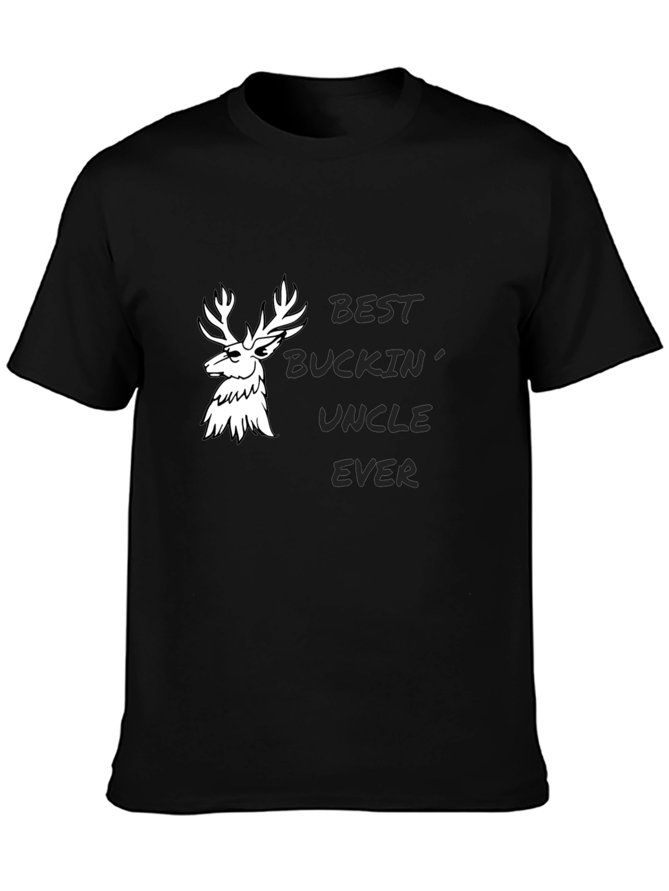 Black Best Buckin' Uncle Ever Tee view 3