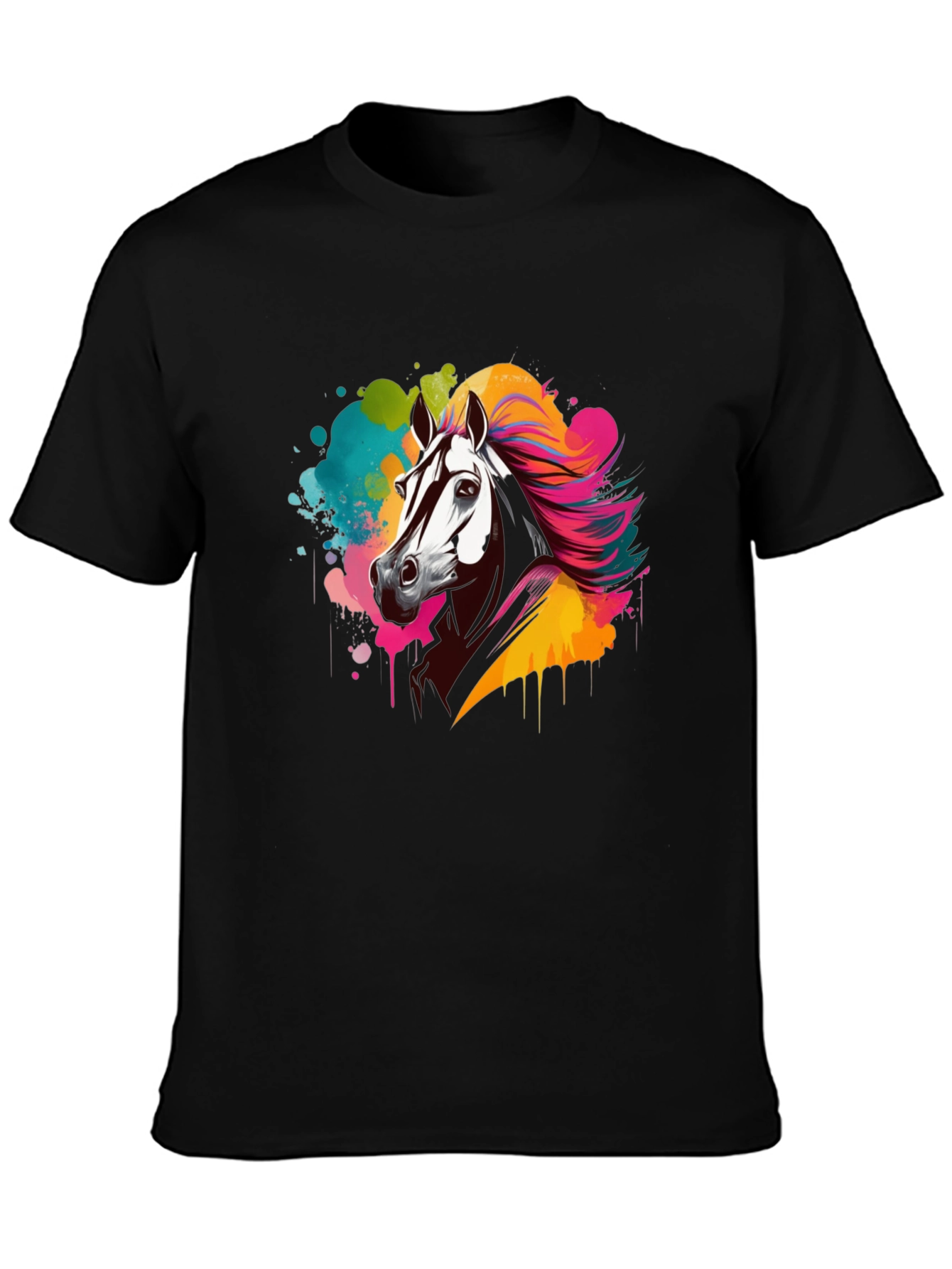Black Black Horse Splash Graphic Tee view 3