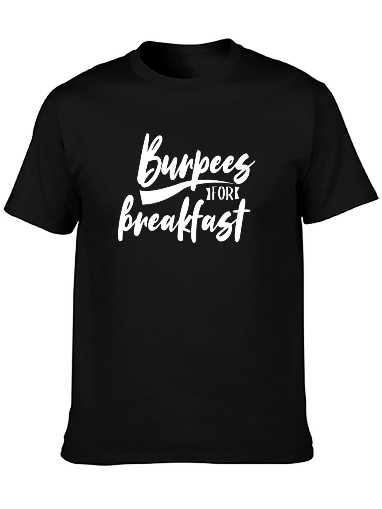 Black Burpees for Breakfast Graphic Tee - Black view 3