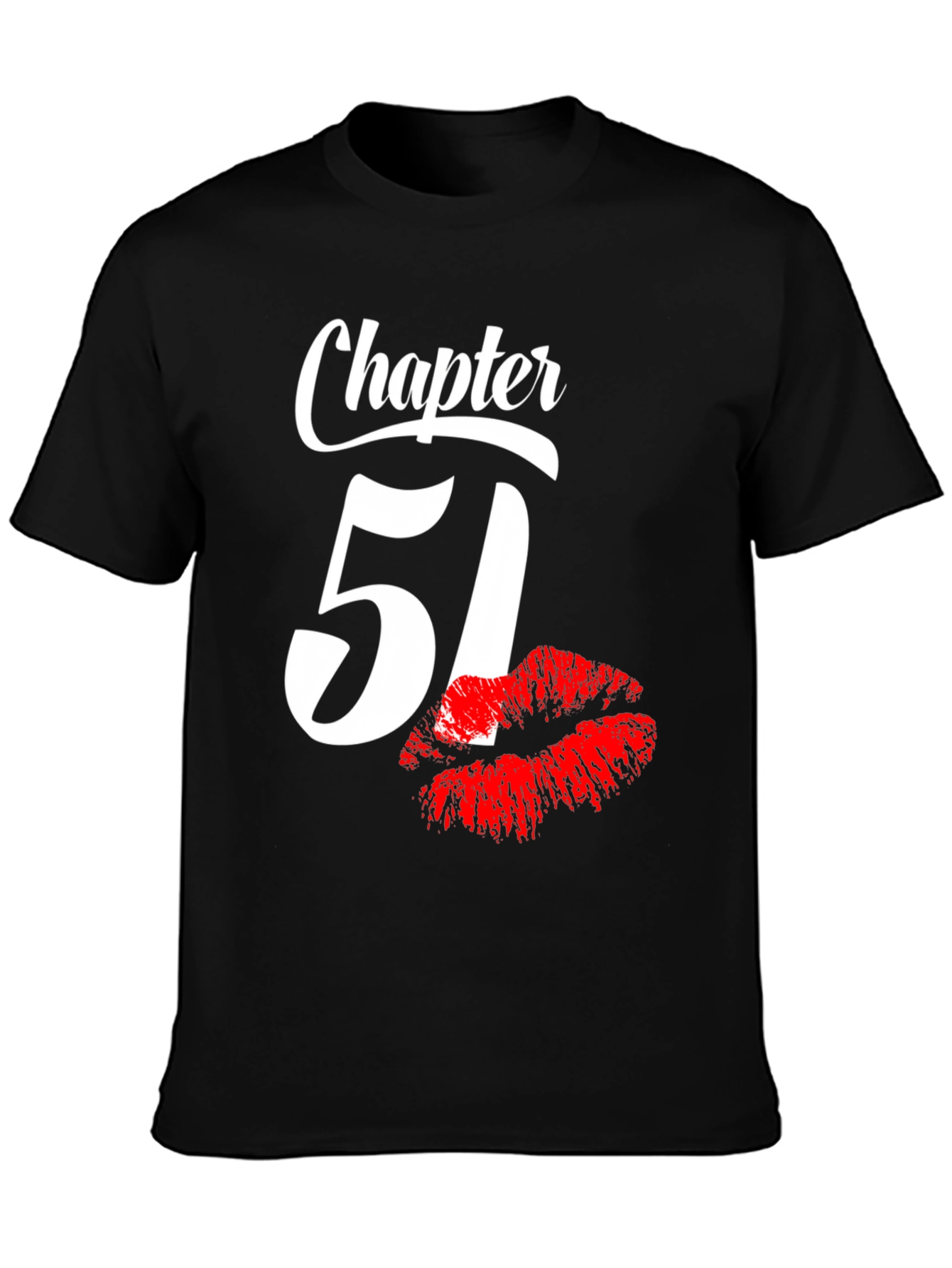 Black Chapter 51 Birthday T-Shirt with Lip Print view 3