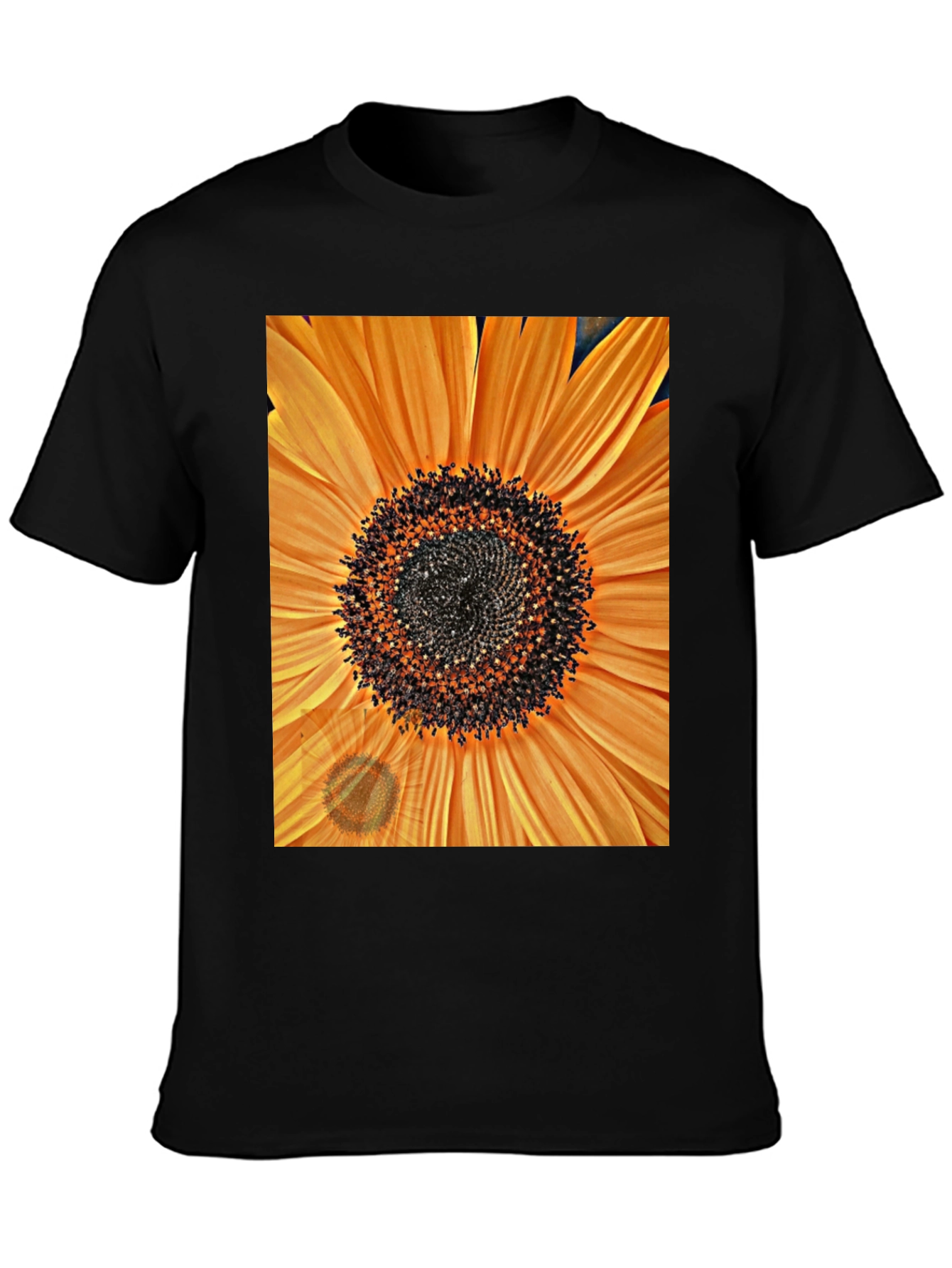 Black Sunflower Graphic Tee - Bold Floral Design view 3