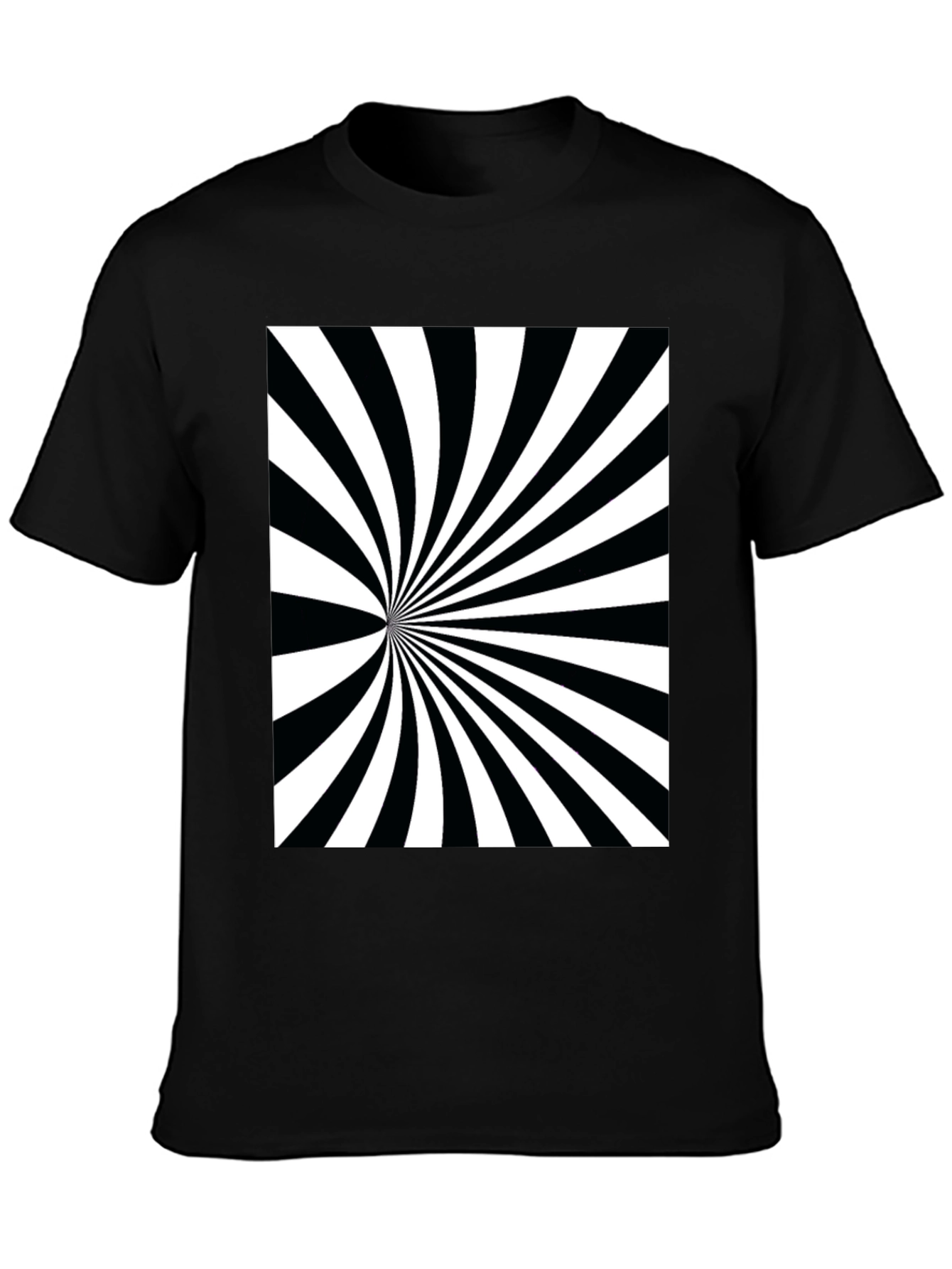 Black Hypnotic Black & White Swirl Tee view 3