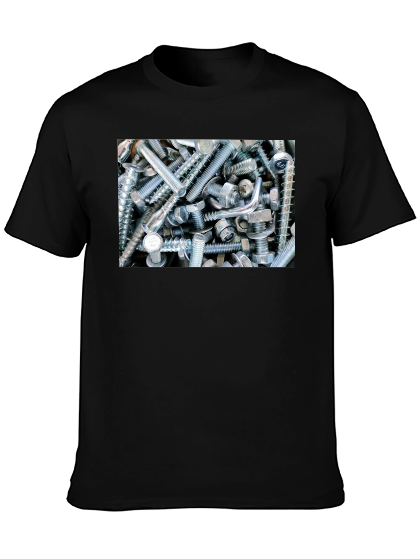 Black Bolts and Nuts Graphic Tee view 3