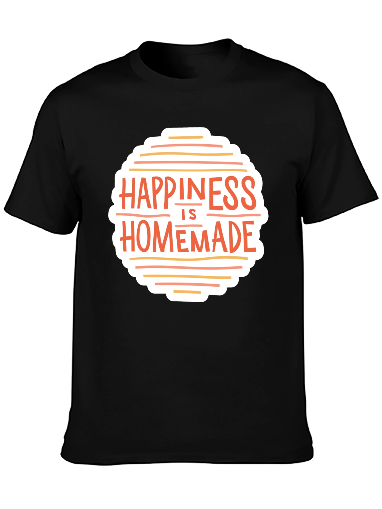 Black Happiness is Homemade Graphic Tee view 3