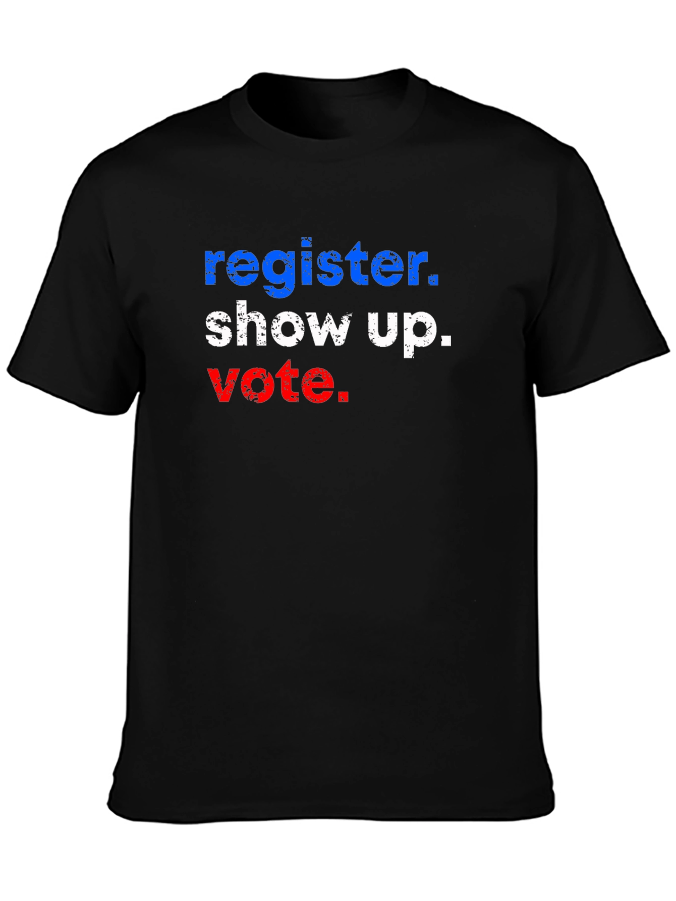 Black Register Show Up Vote Graphic T-Shirt view 3