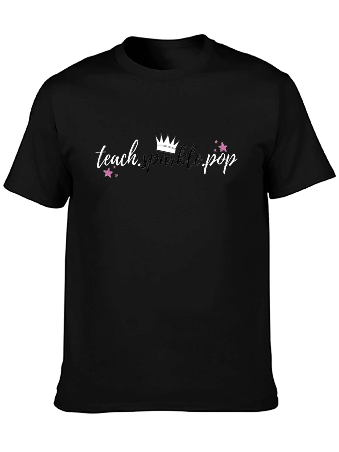 Black Teach Sparkle Pop Black T-Shirt view 3