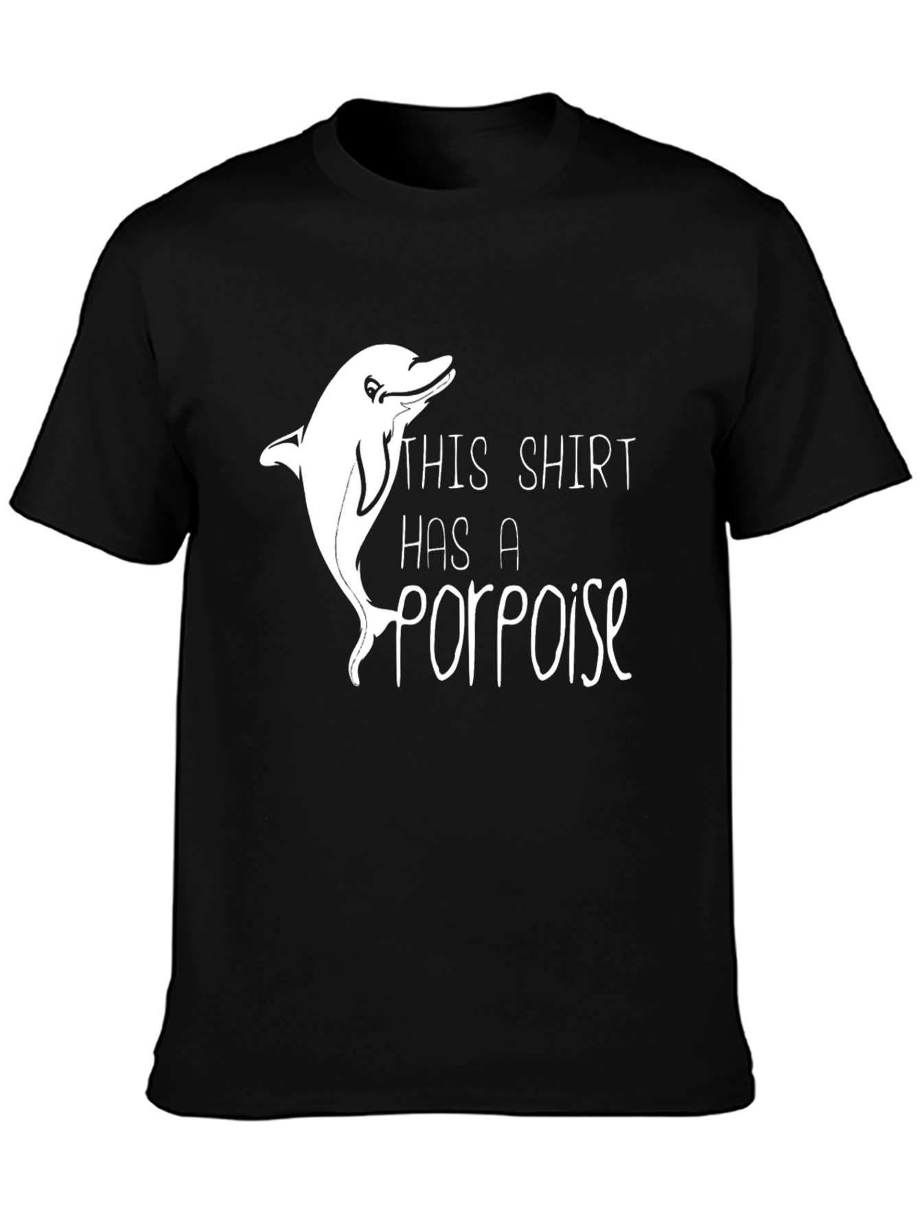 Black Porpoise Graphic T-Shirt - Men's Black Tee view 3