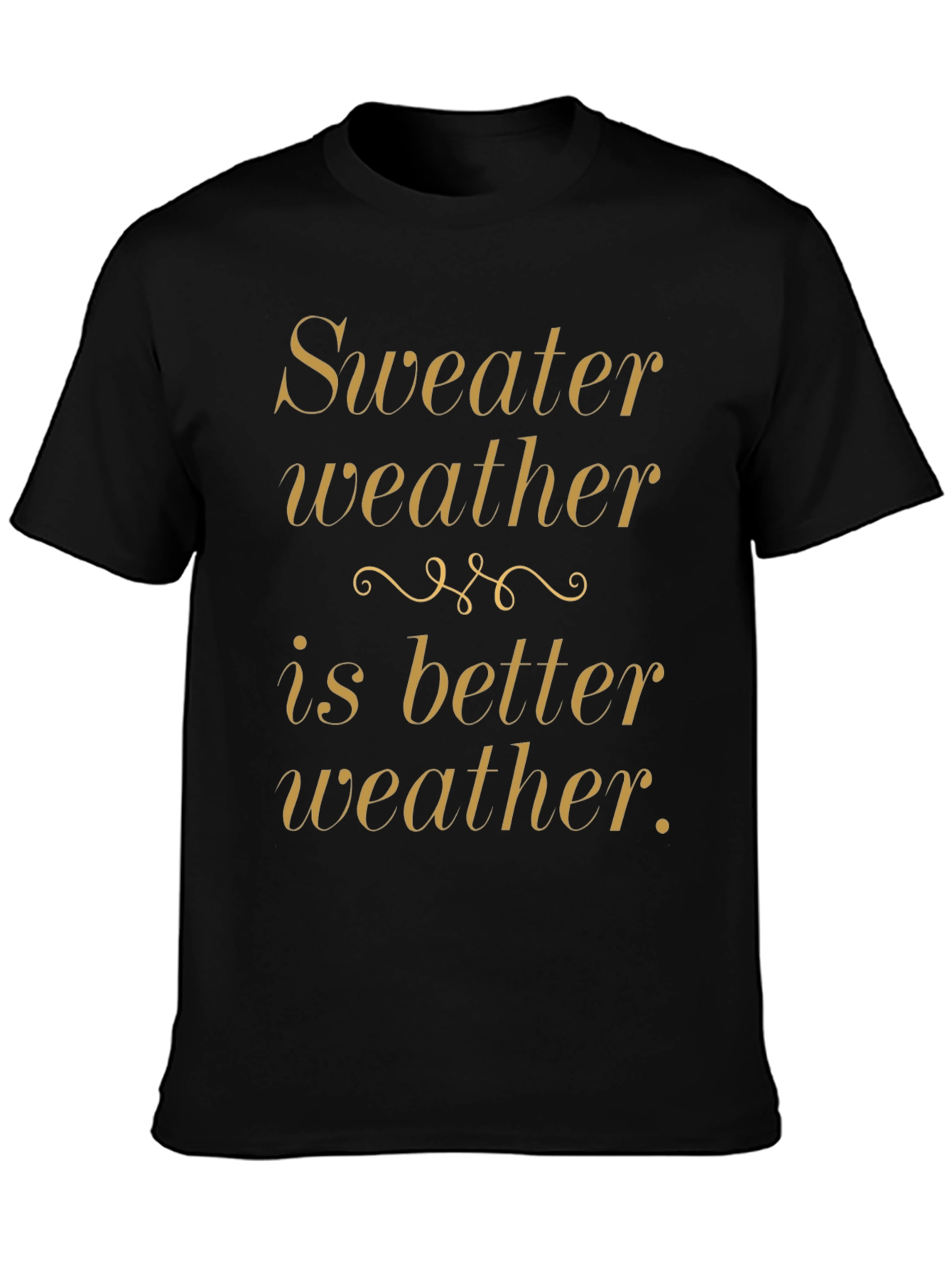 Black Sweater Weather Graphic Tee - Cozy Style view 3