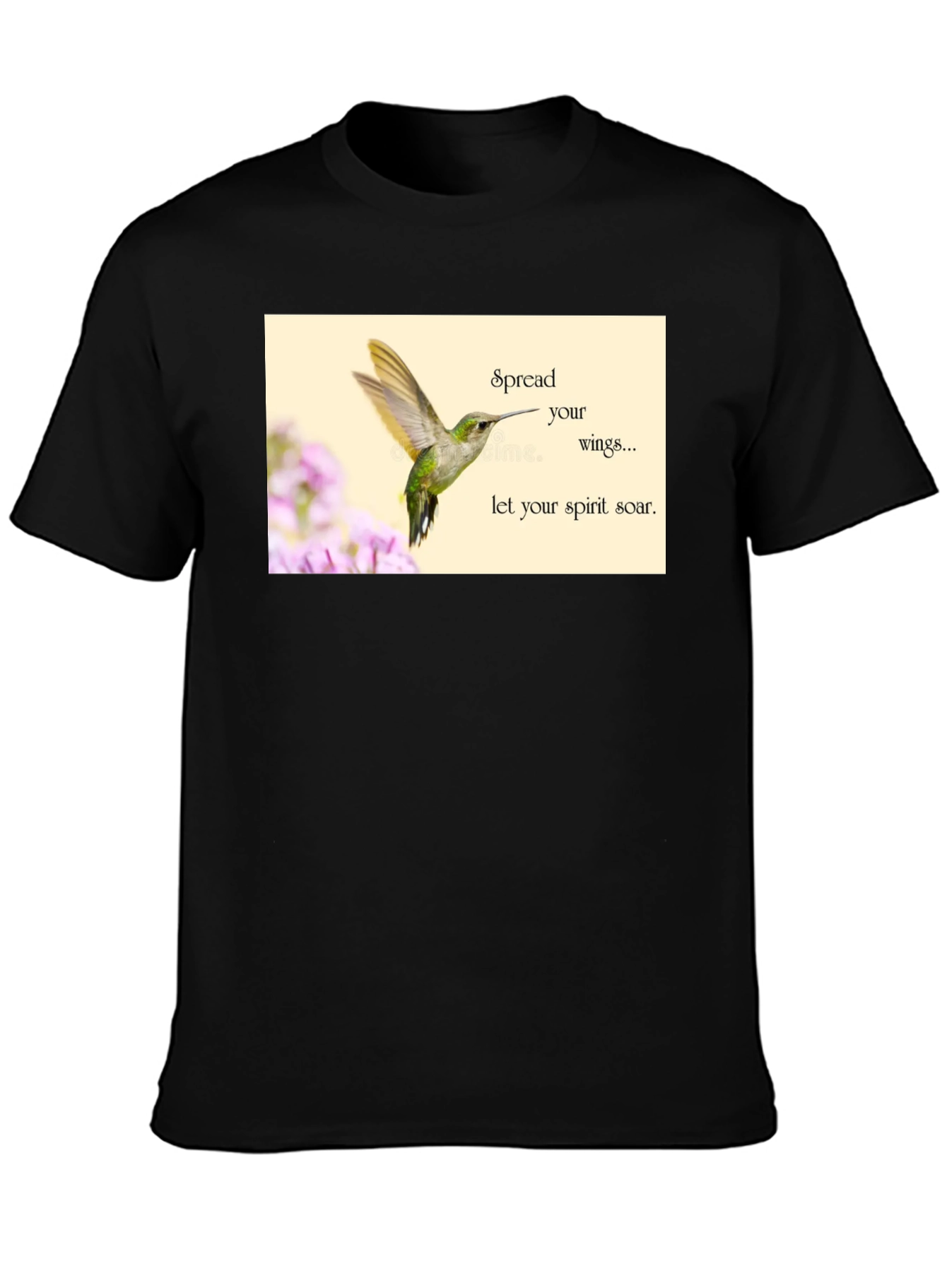 Black Hummingbird Spirit Soar T-Shirt view 3