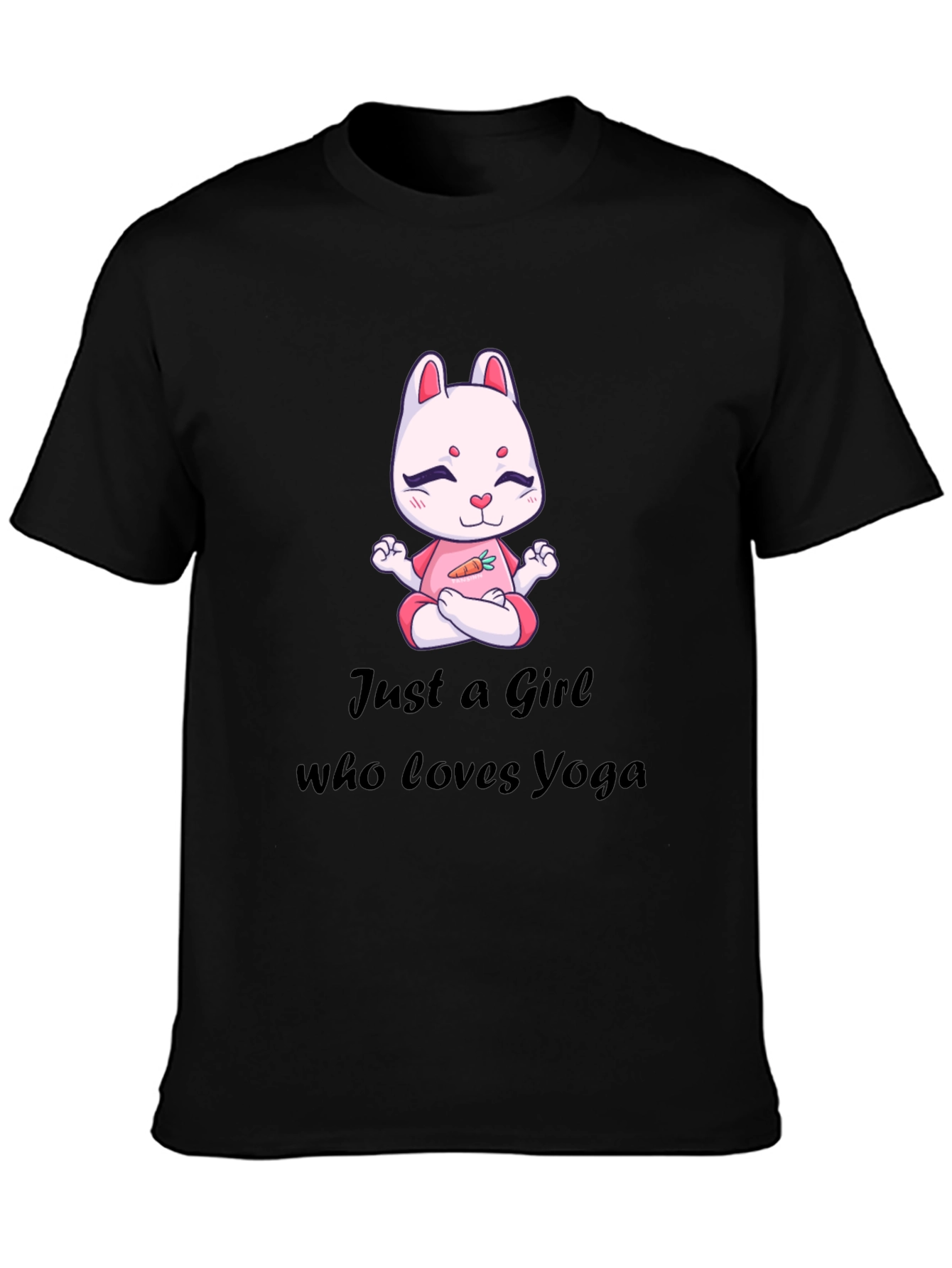 Yoga Loving Girl's Tee - Rabbit Meditation Design - 3