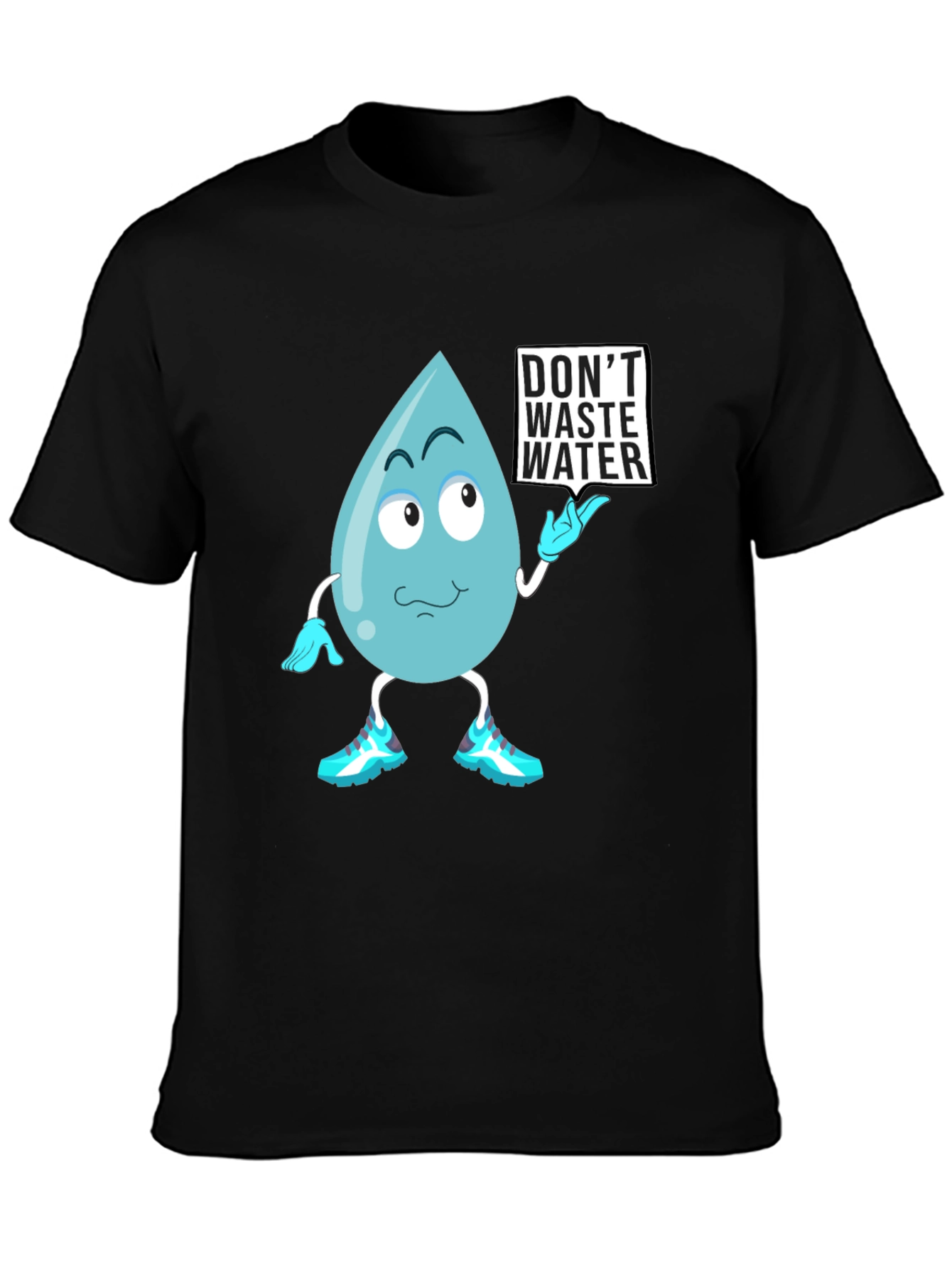 Black Don't Waste Water Graphic Tee view 3