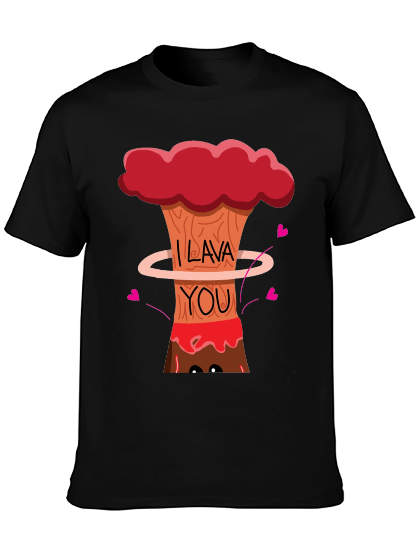 Black I Lava You Graphic Tee - Volcanic Love! view 3