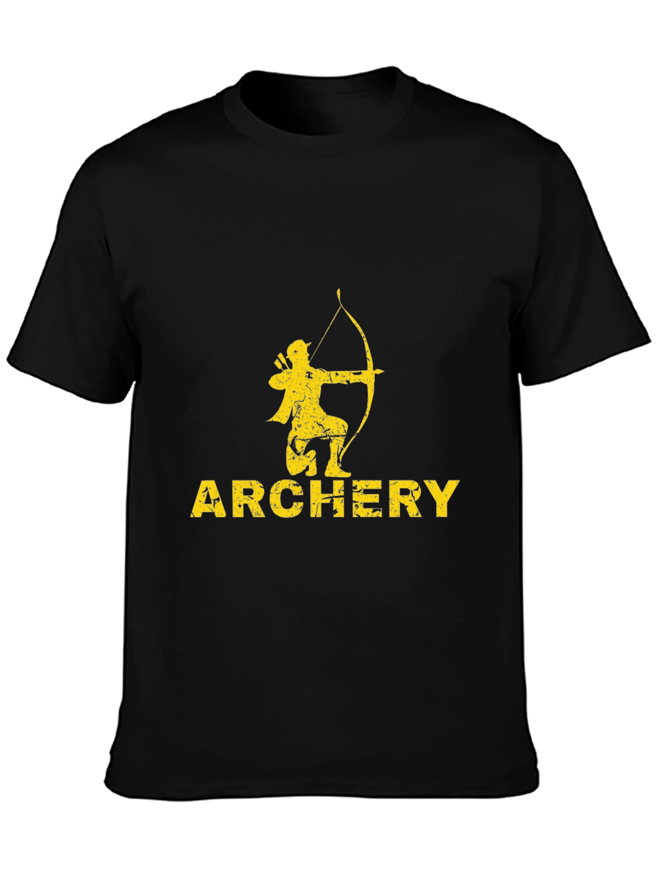 Black Archery T-Shirt - Black Tee with Archer Graphic view 3