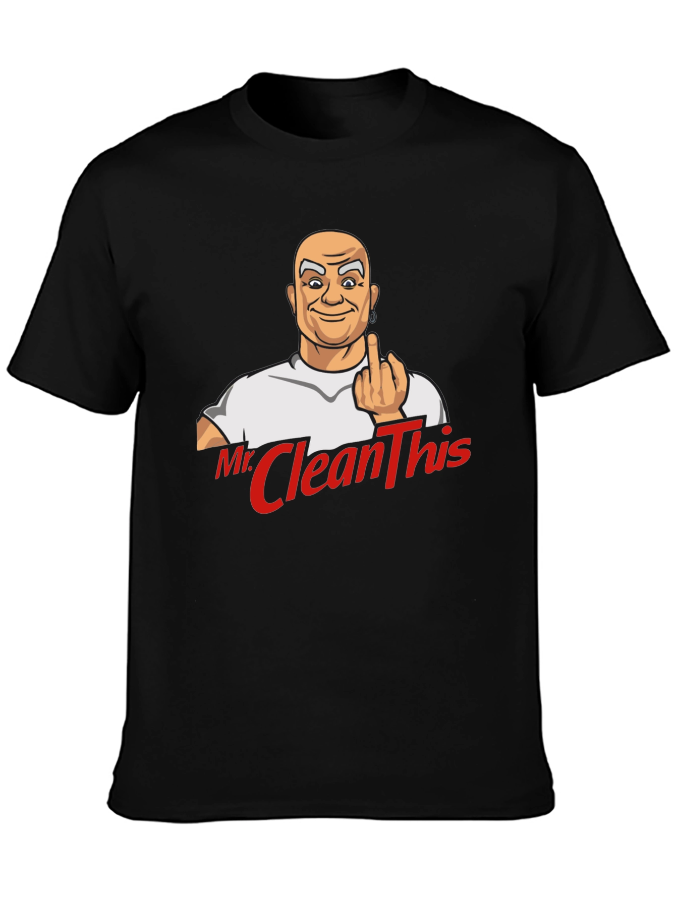 Black Mr. Clean This T-Shirt - Bold Graphic Tee view 3