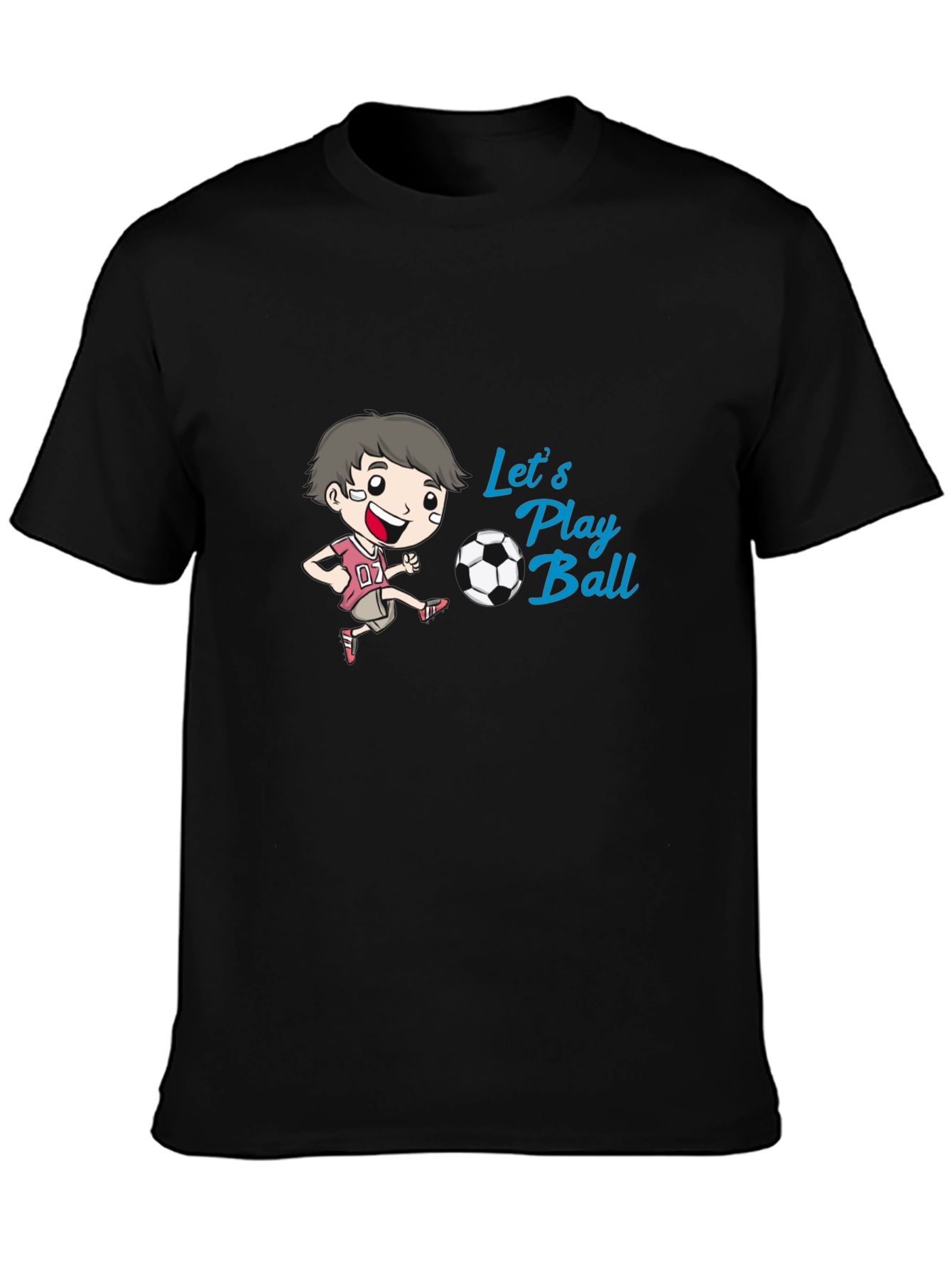 Black Play Ball! Graphic Print T-Shirt view 3